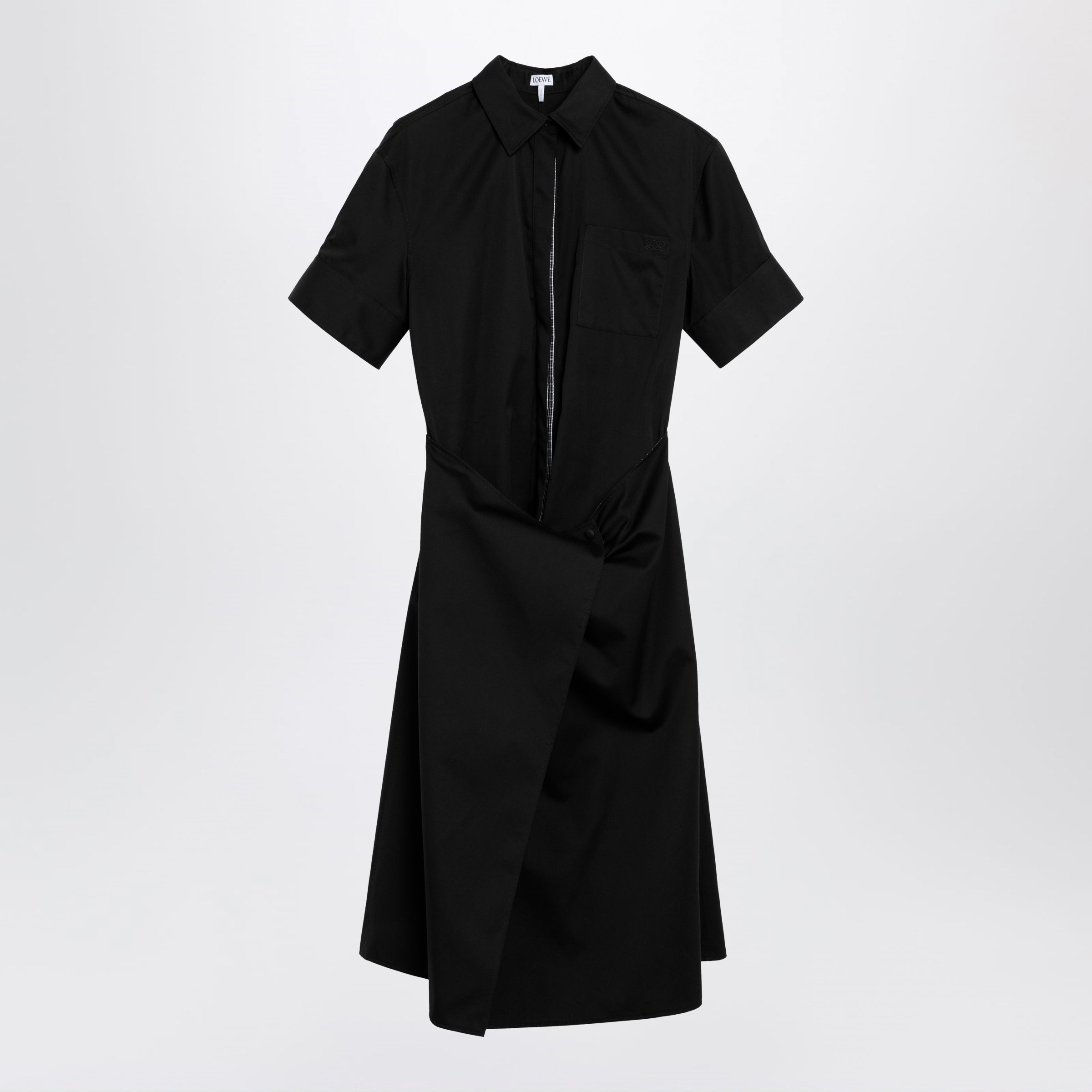 Loewe Black Cotton Shirt Dress Women