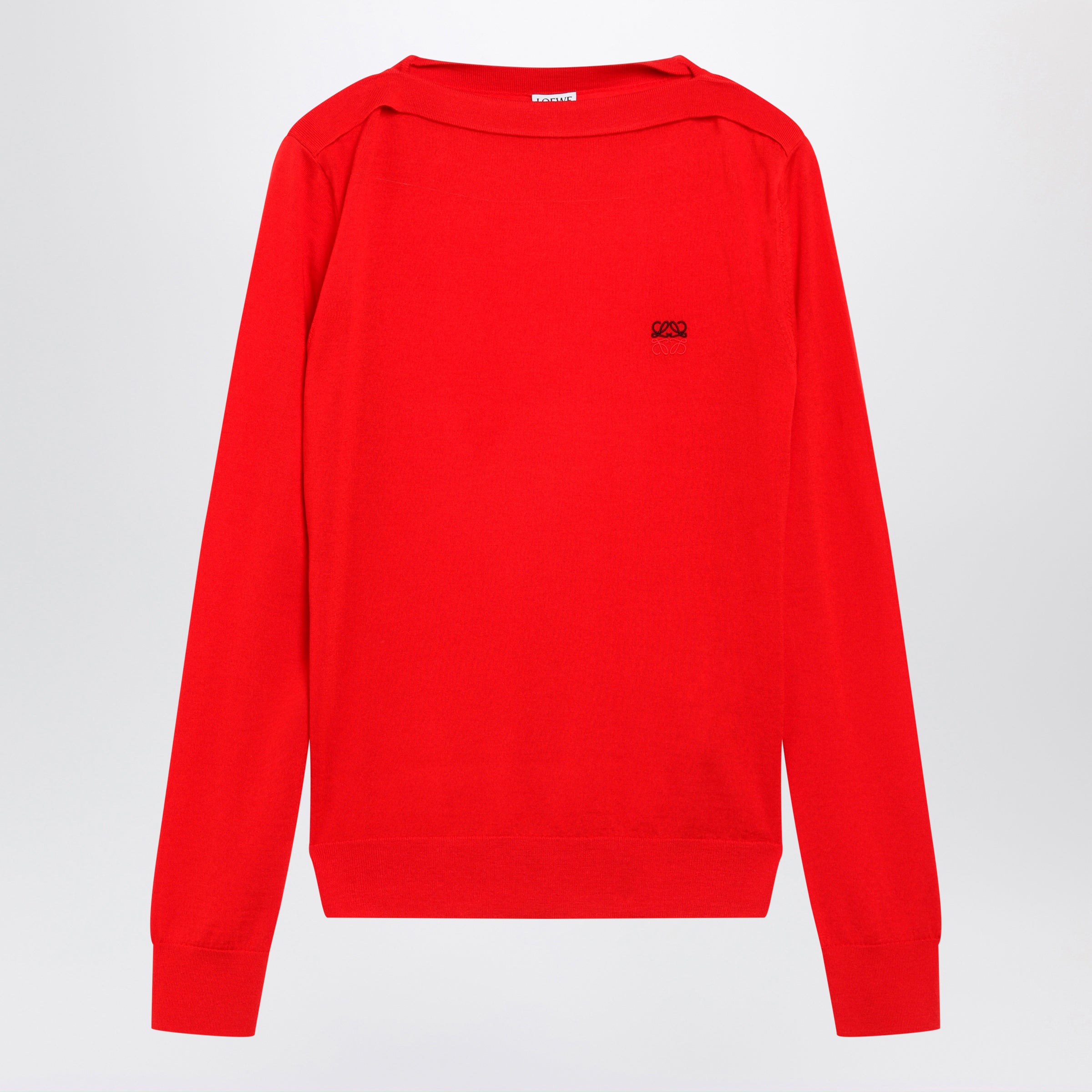 Loewe Light Merino Wool Sweater In Red Women
