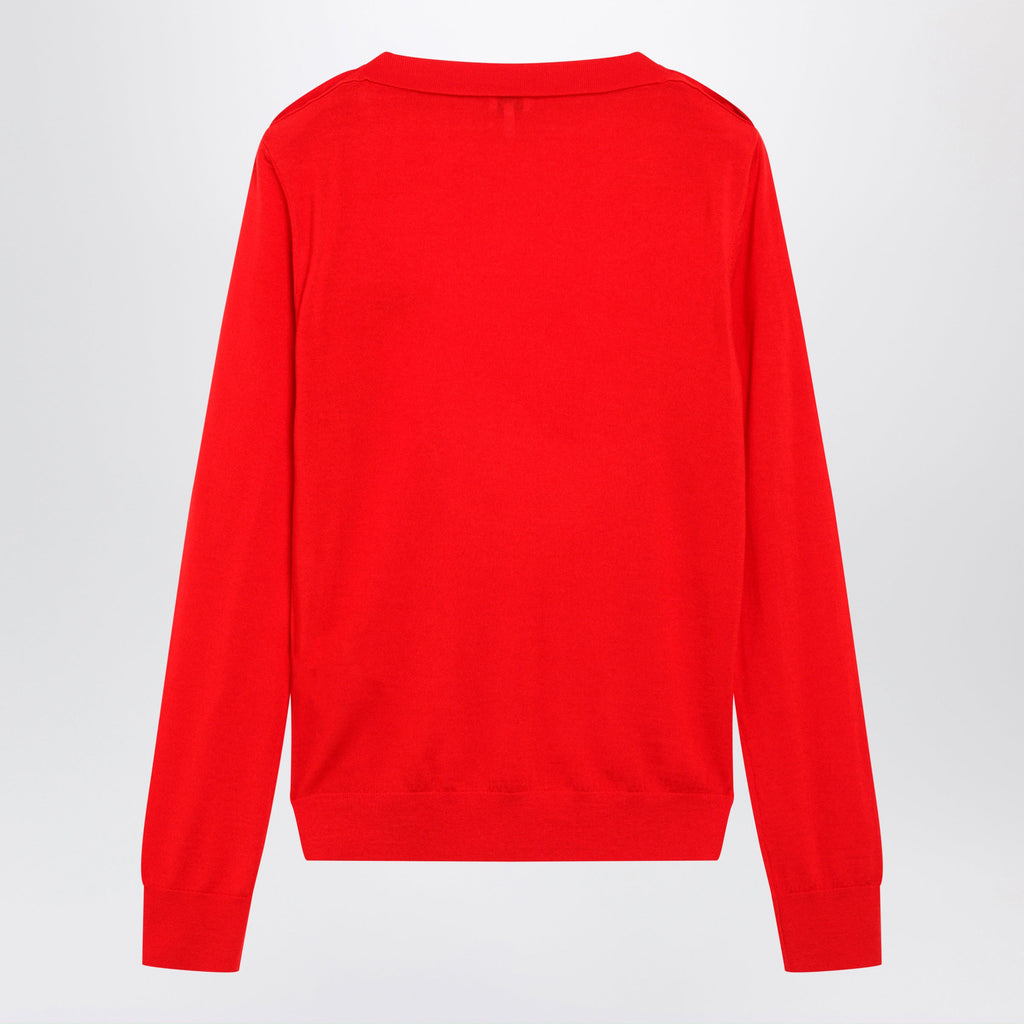 Loewe Light Merino Wool Sweater In Red Women