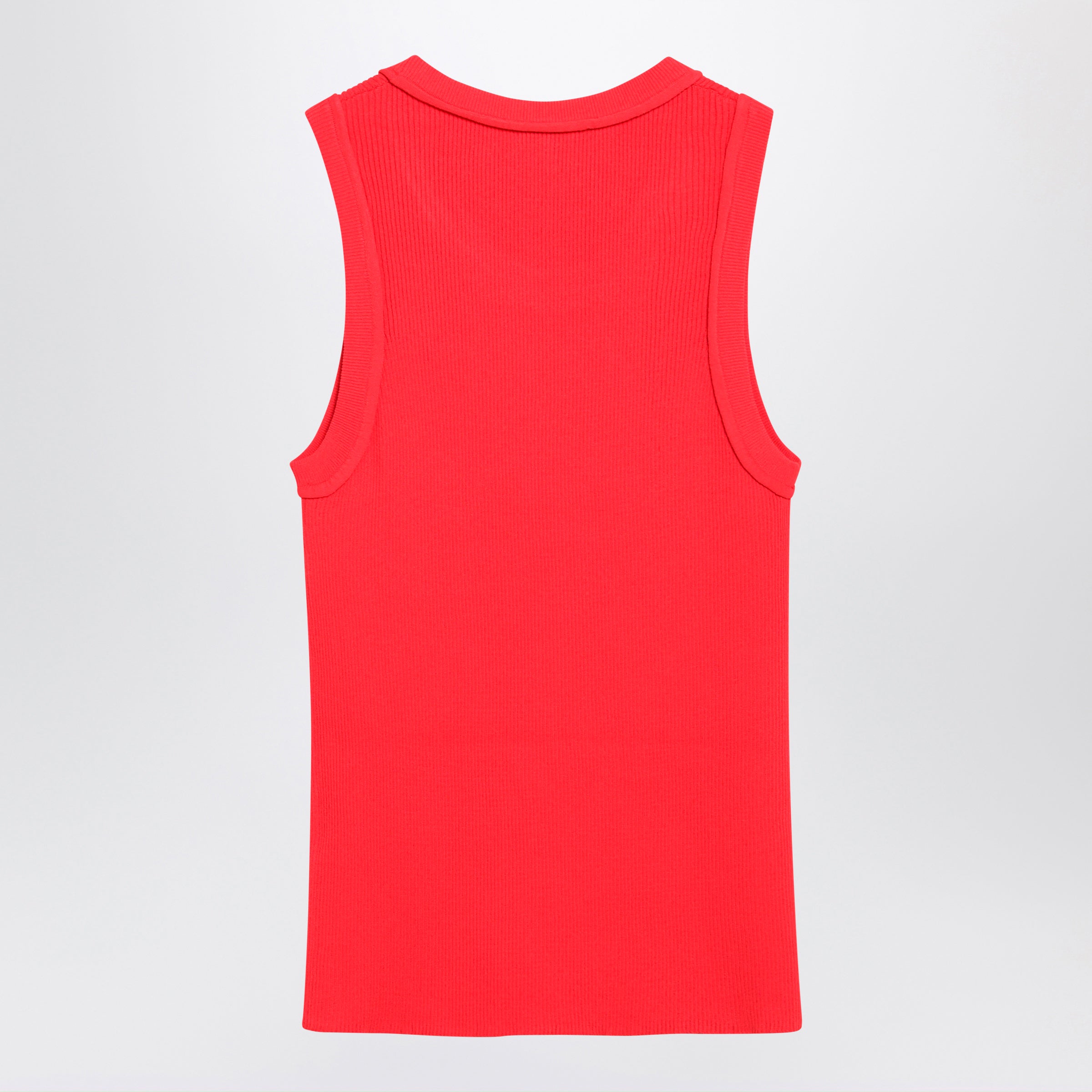 Loewe Anagram Ribbed Stretch Viscose Tank Top In Red Women