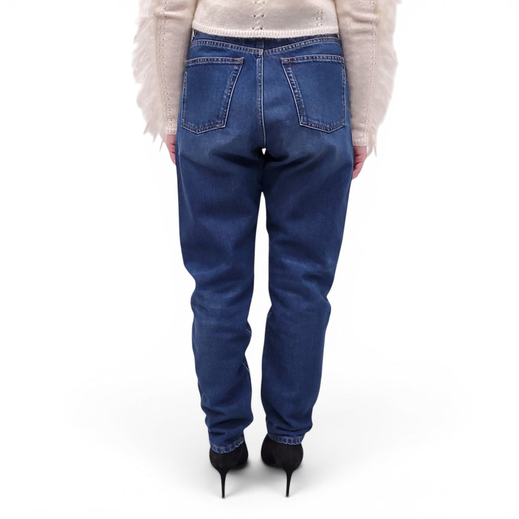 SAINT LAURENT BLUE BOYFRIEND FIT JEANS - SIZE 27
