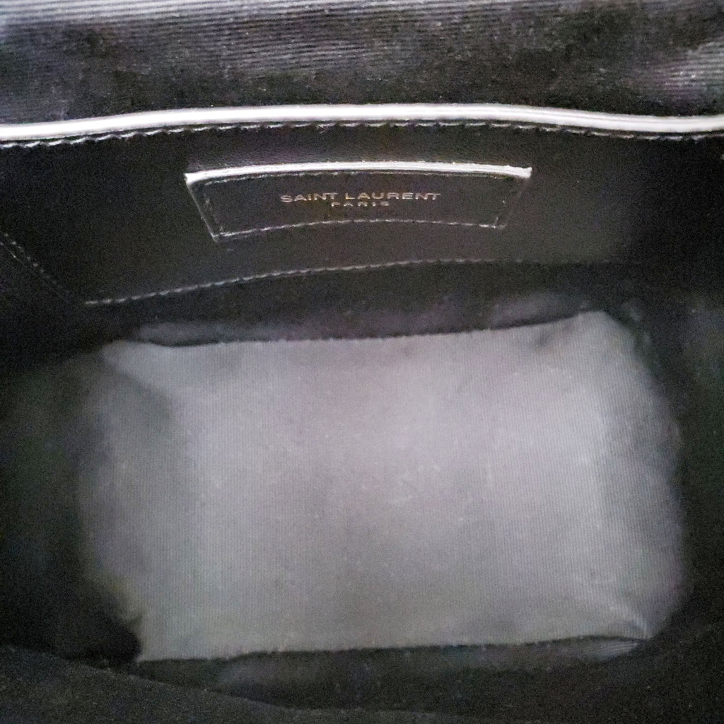 SAINT LAURENT LILAC DENIM VANITY BAG