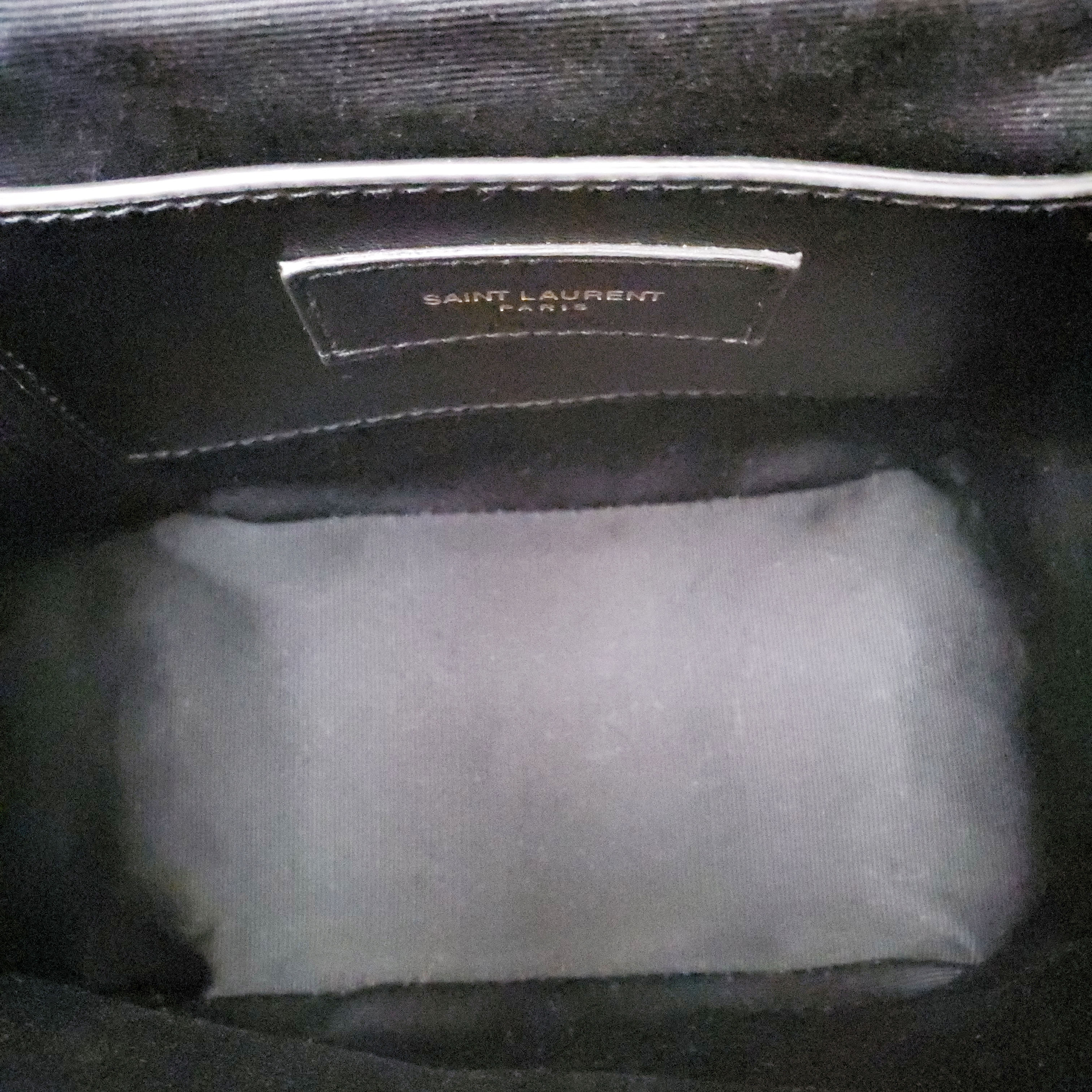 SAINT LAURENT LILAC DENIM VANITY BAG