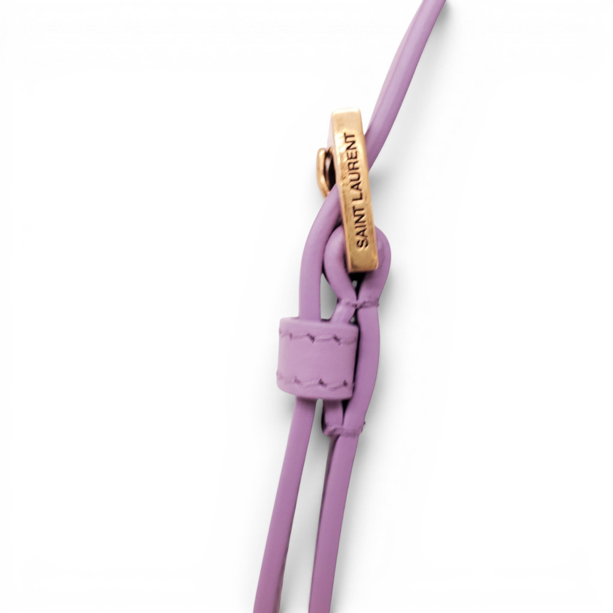 SAINT LAURENT LILAC DENIM VANITY BAG