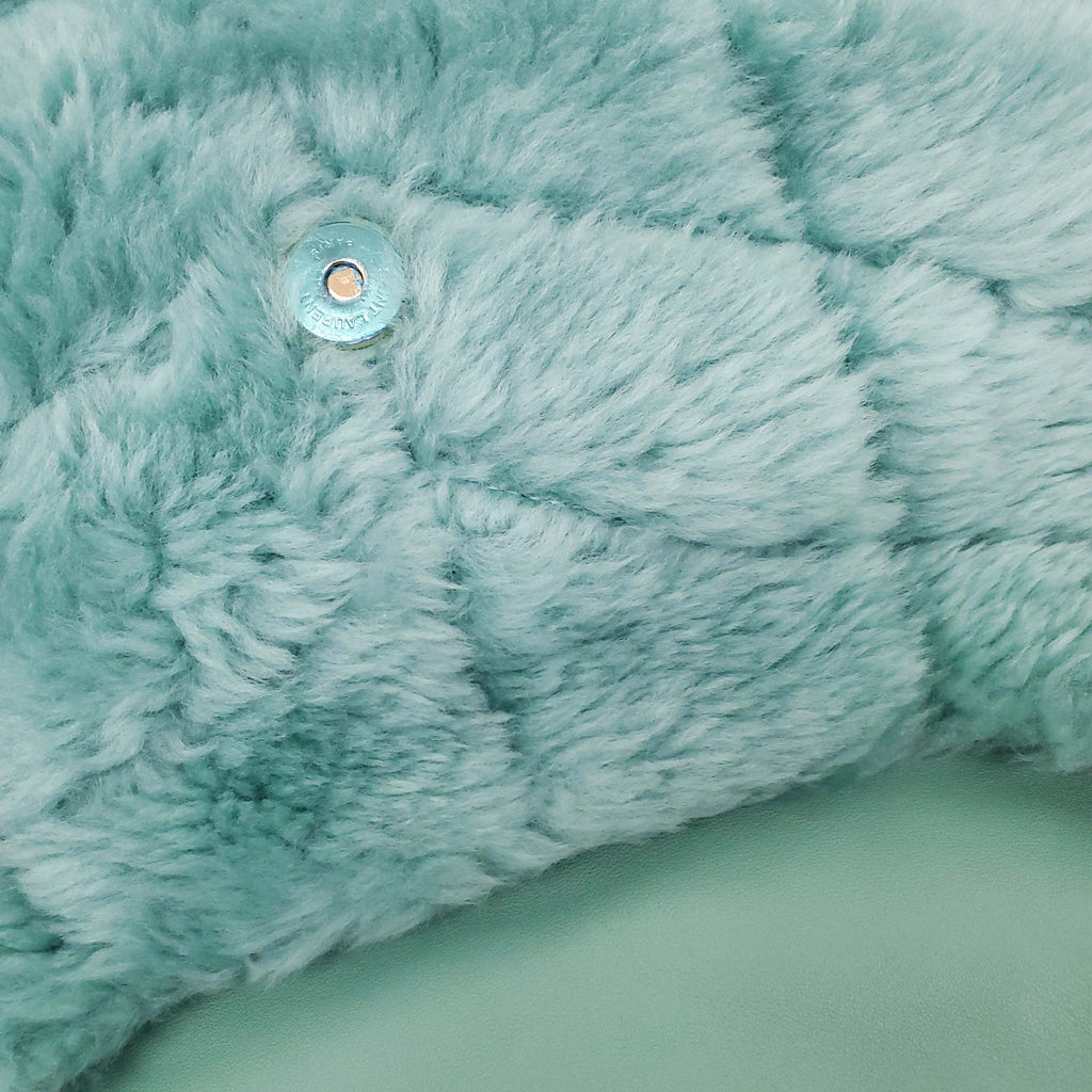 SAINT LAURENT SHEARLING MINT PUFFER BAG