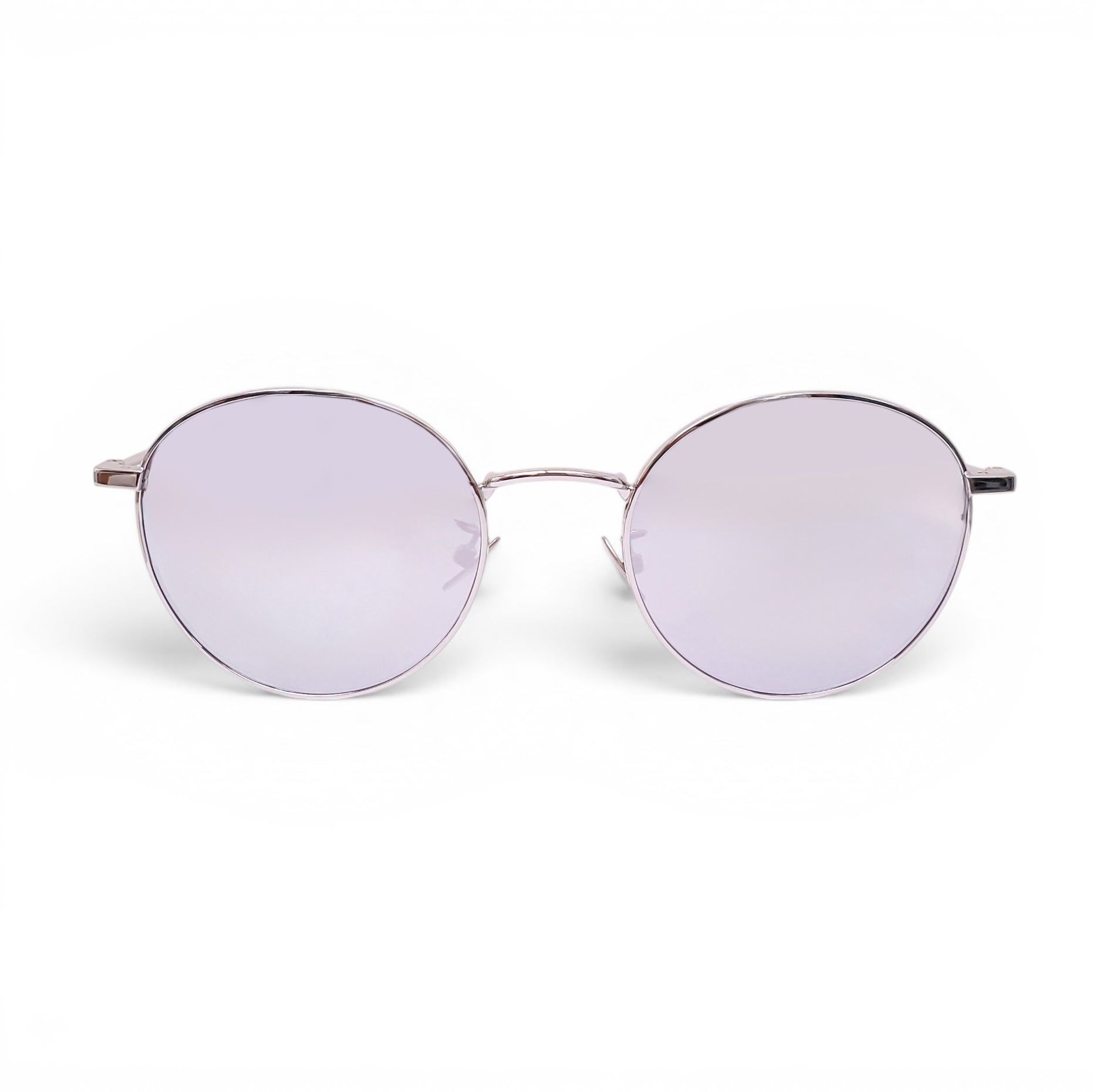 SAINT LAURENT SILVER ROUND SUNGLASSES