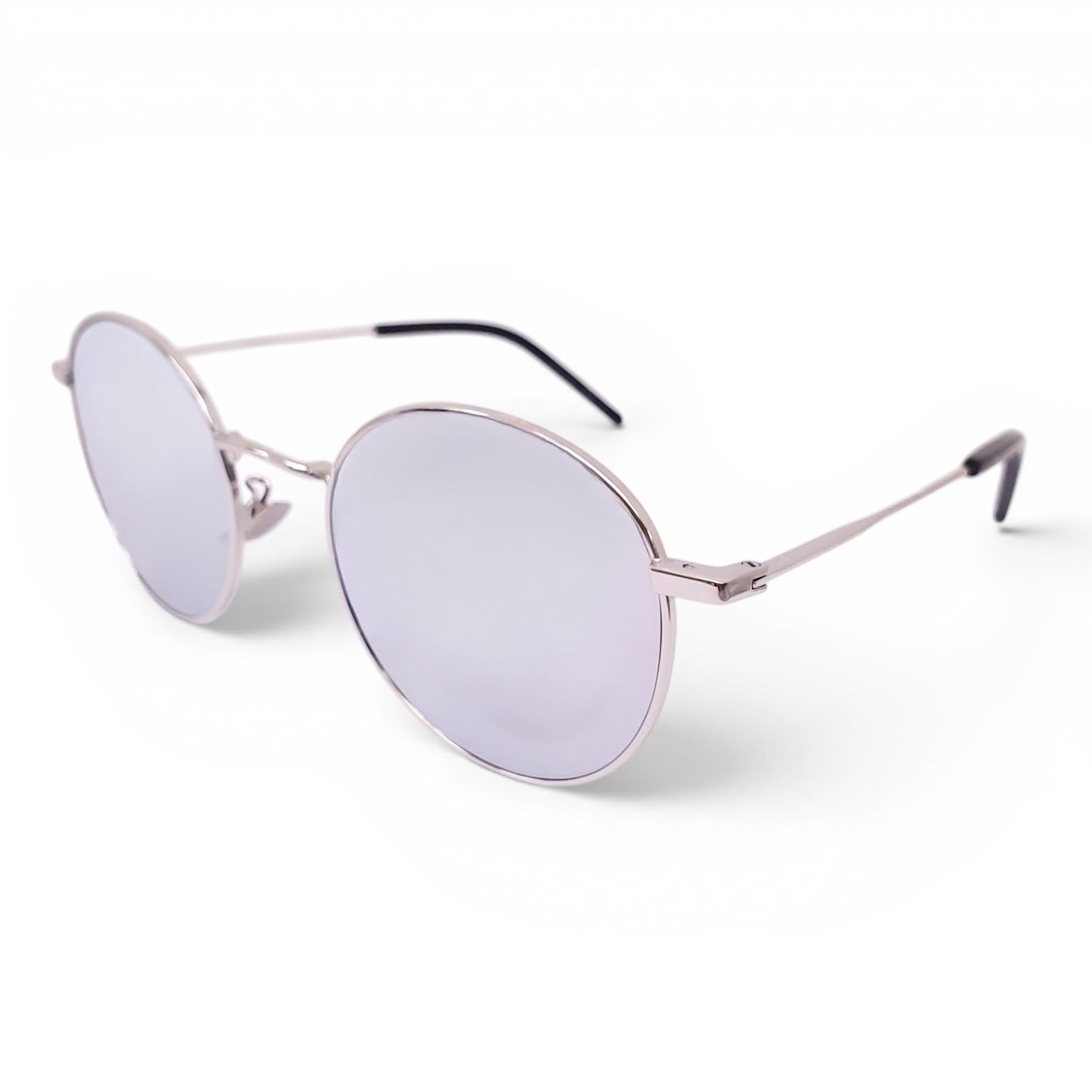 SAINT LAURENT SILVER ROUND SUNGLASSES