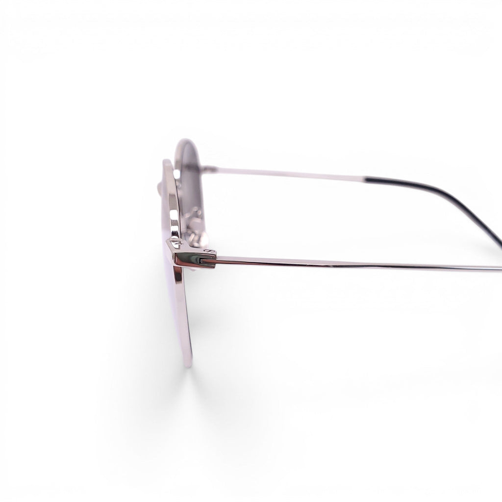 SAINT LAURENT SILVER ROUND SUNGLASSES
