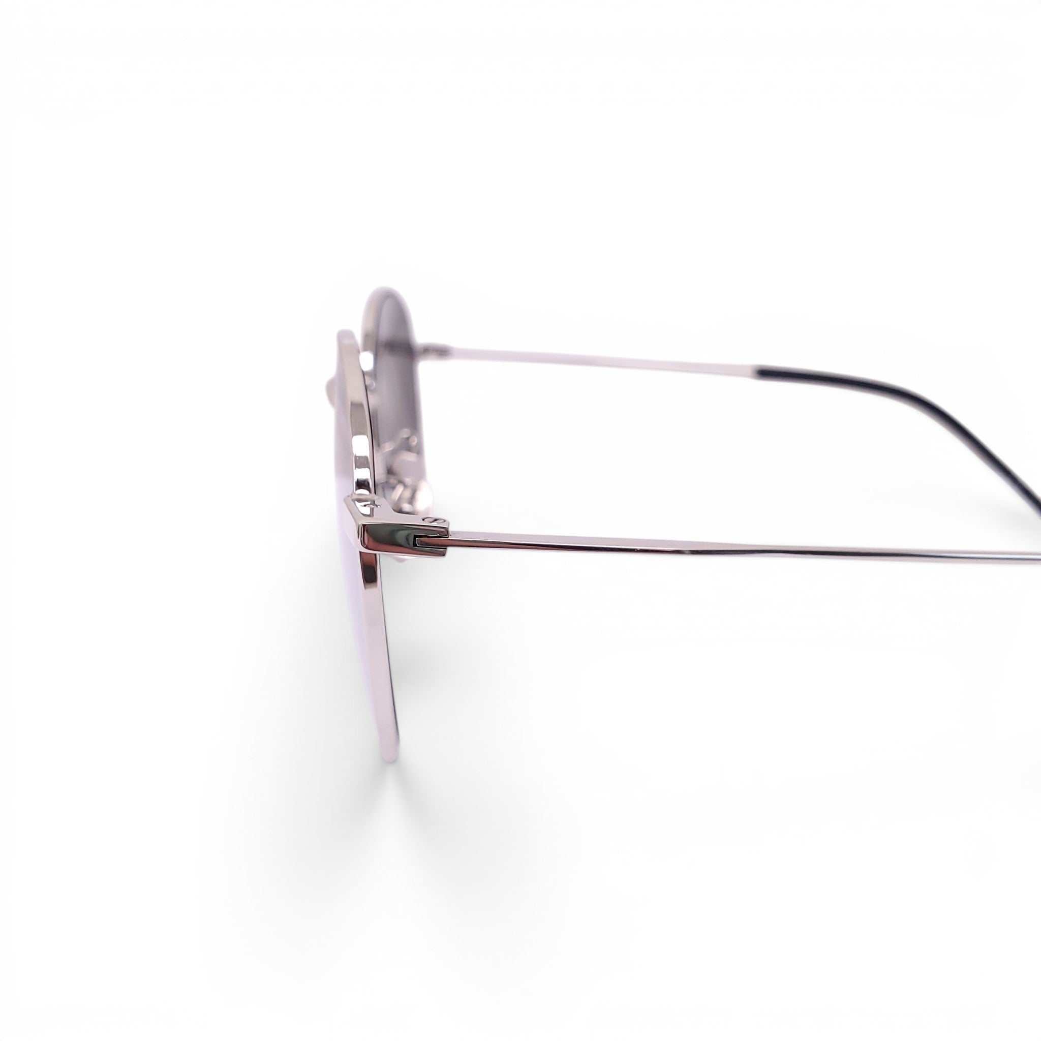 SAINT LAURENT SILVER ROUND SUNGLASSES