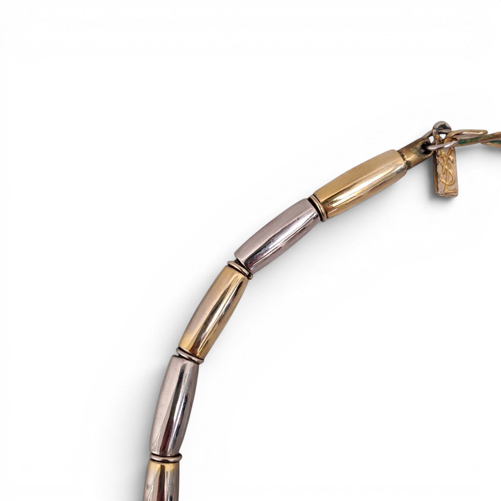 SAINT LAURENT VINTAGE NECKLACE WITH RED SPHERE DETAIL