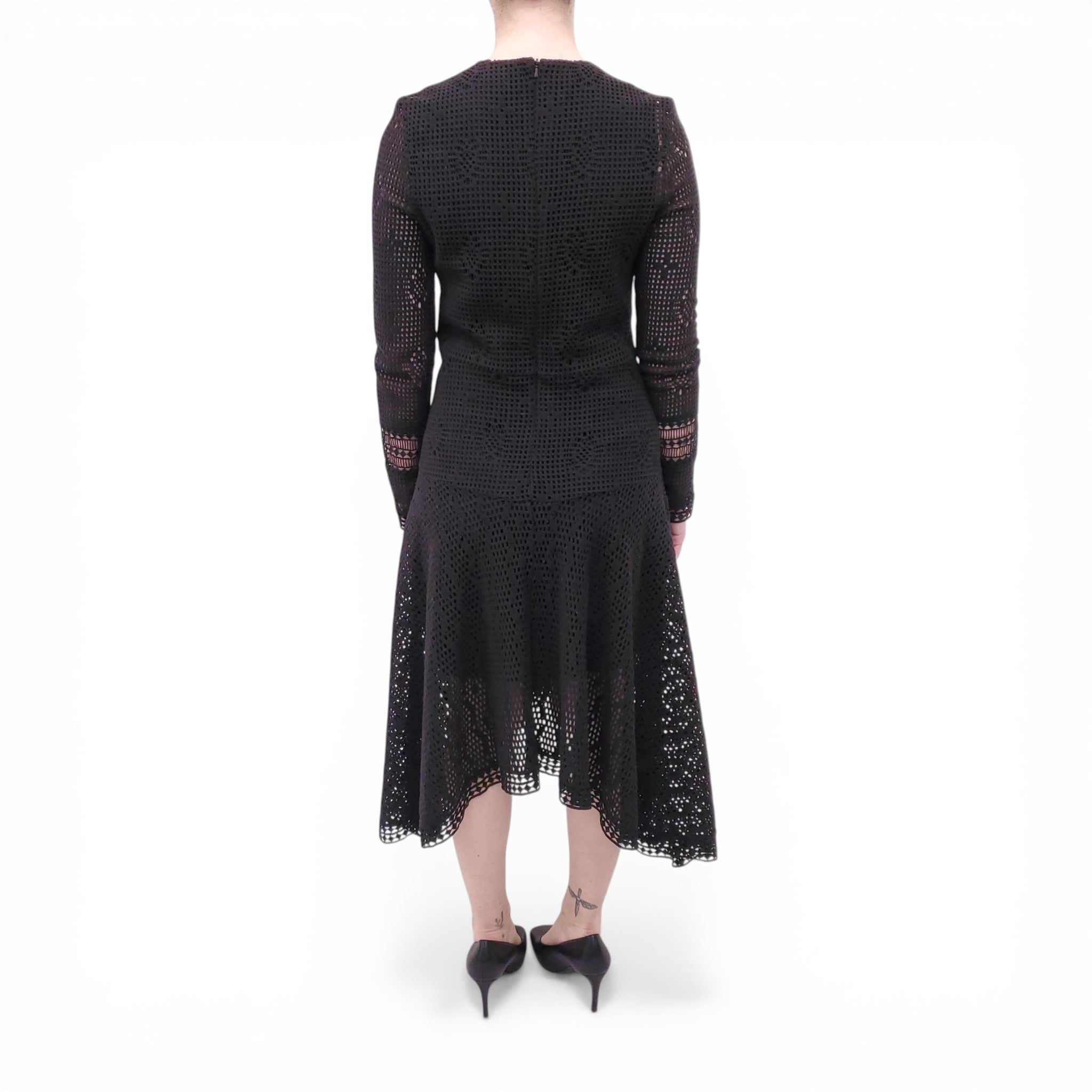 SEE BY CHLOÉ BLACK CROCHET DRESS - SIZE M