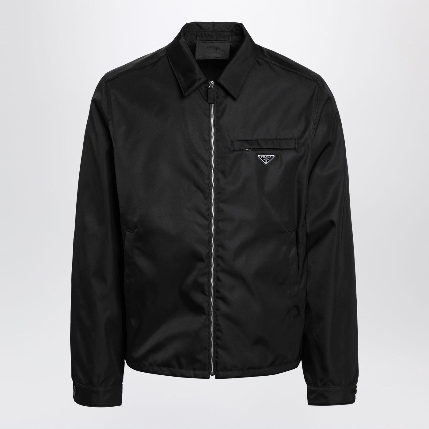 Prada Black Re-Nylon Zip-Up Jacket Men