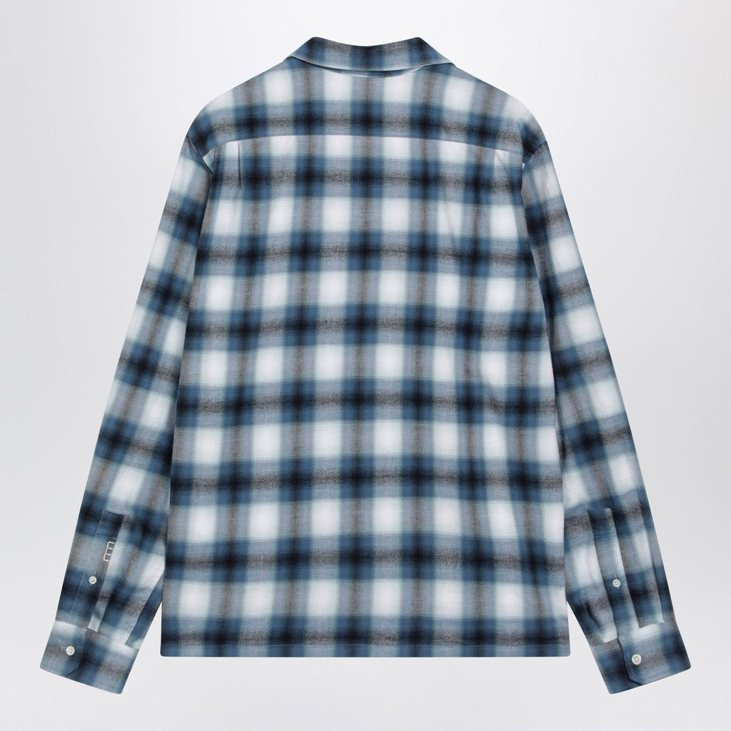Jw Anderson Blue Gradient Check Shirt Men
