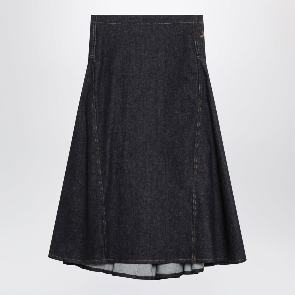 Jacquemus Lavoir De-Nã®Mes Skirt In Navy Blue Denim Women