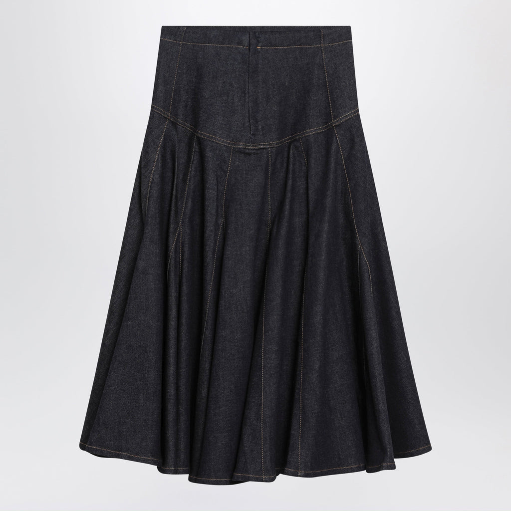 Jacquemus Lavoir De-Nã®Mes Skirt In Navy Blue Denim Women