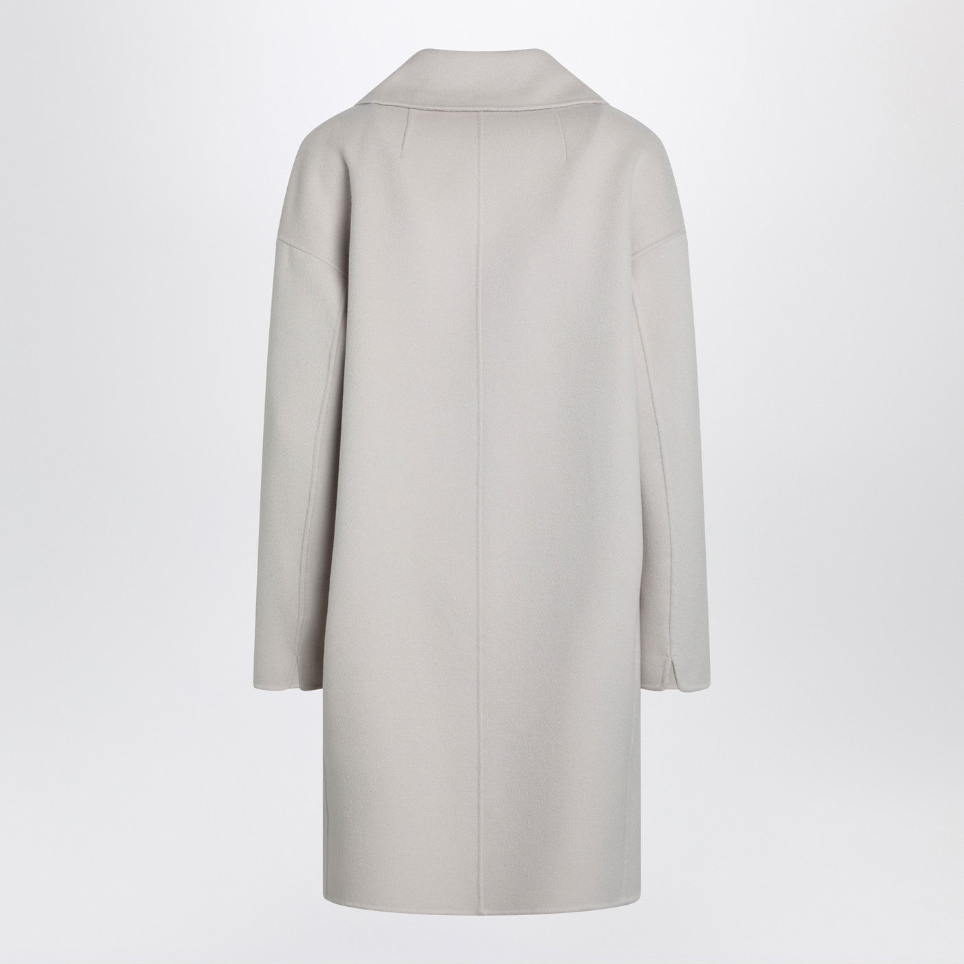 S Max Mara Sand-Coloured Midi Coat In Wool Drap Women