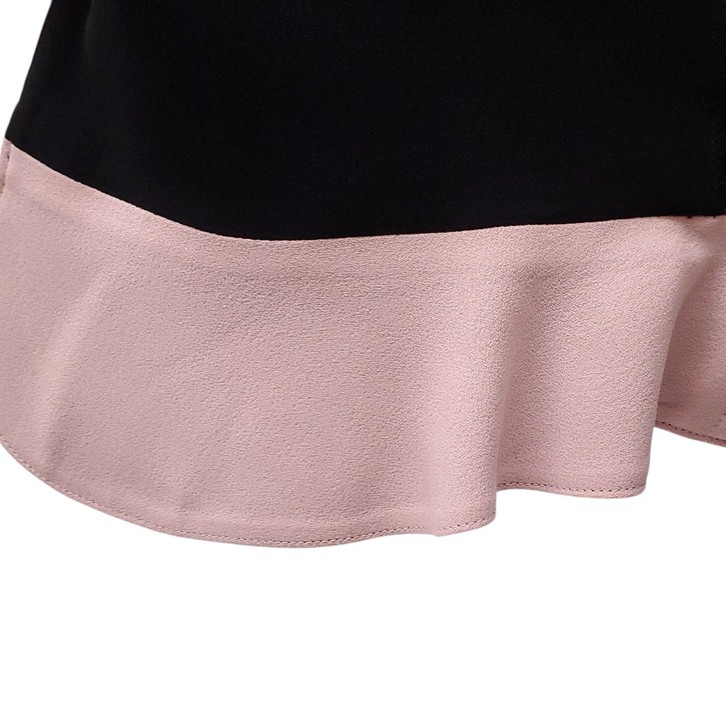 SONIA RYKIEL BLACK CROPPED JACKET WITH PINK DETAIL - SIZE M