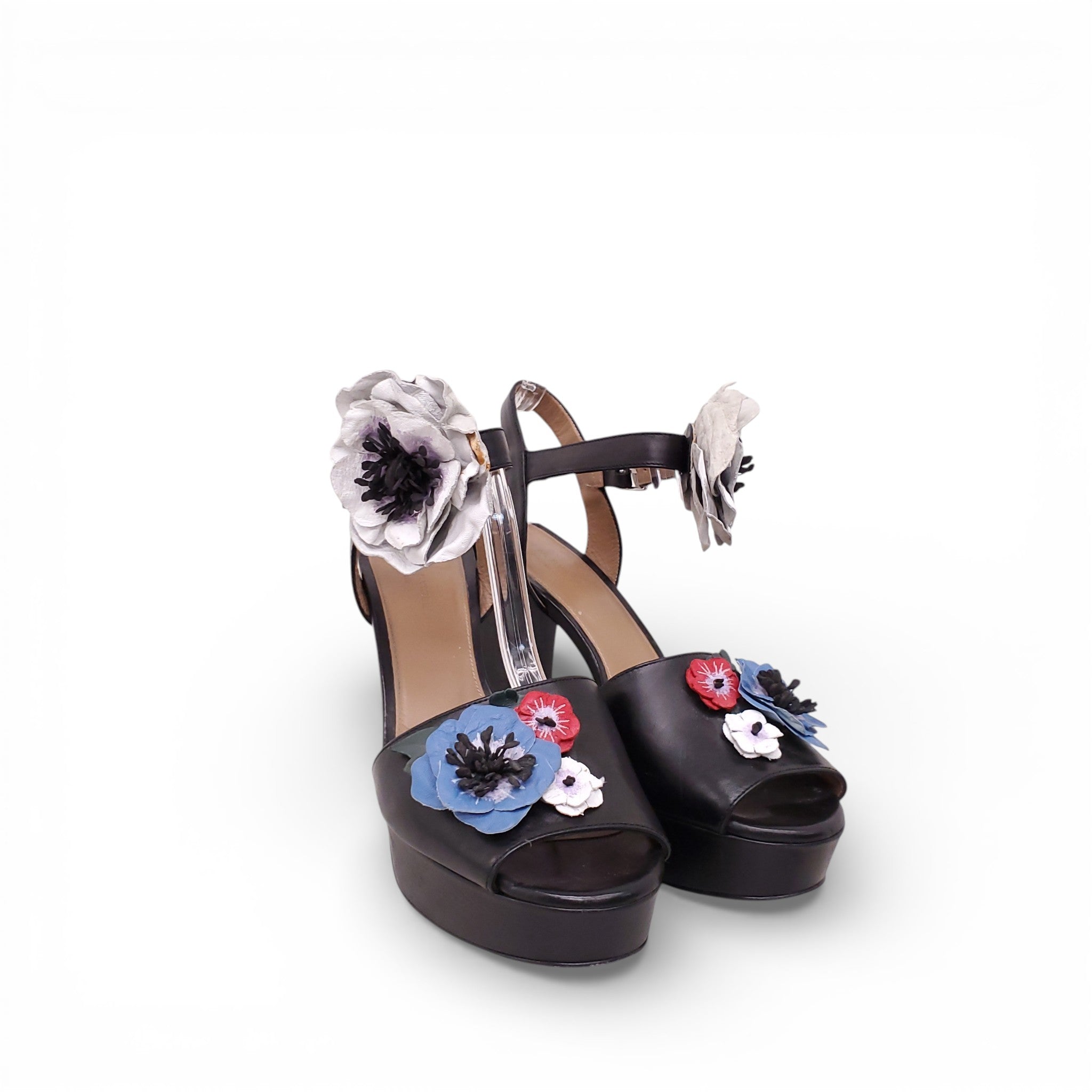 SONIA RYKIEL FLORAL PLATFORM HEELS - SIZE 39