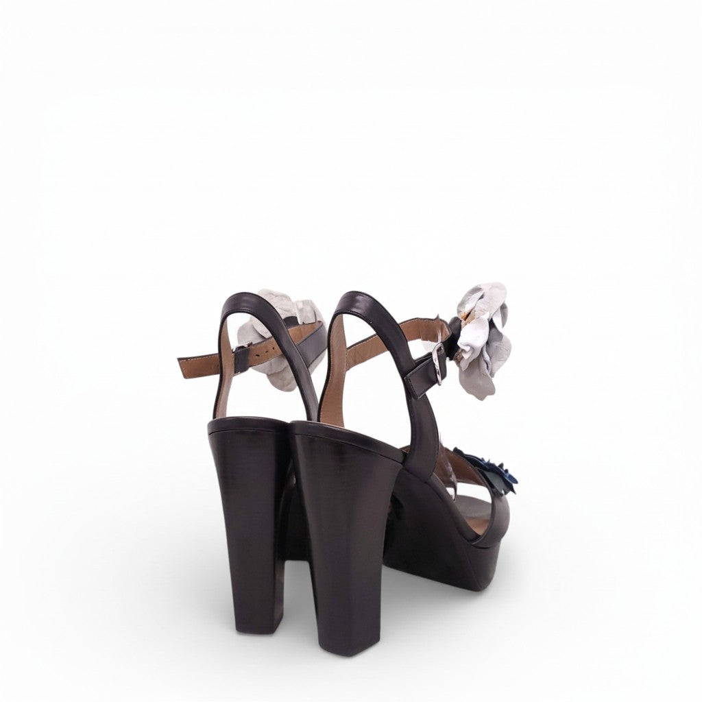 SONIA RYKIEL FLORAL PLATFORM HEELS - SIZE 39