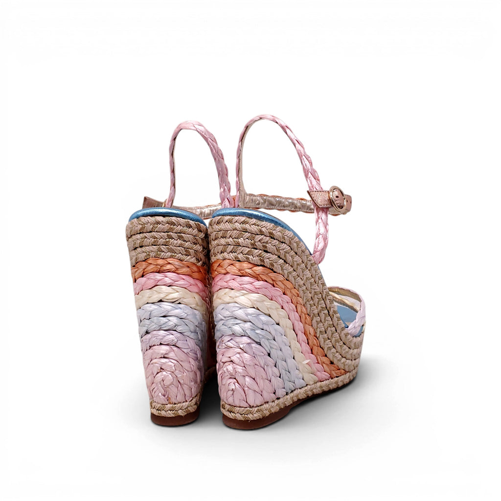 SOPHIA WEBSTER RAINBOW BRAIDED WEDGES - SIZE 40