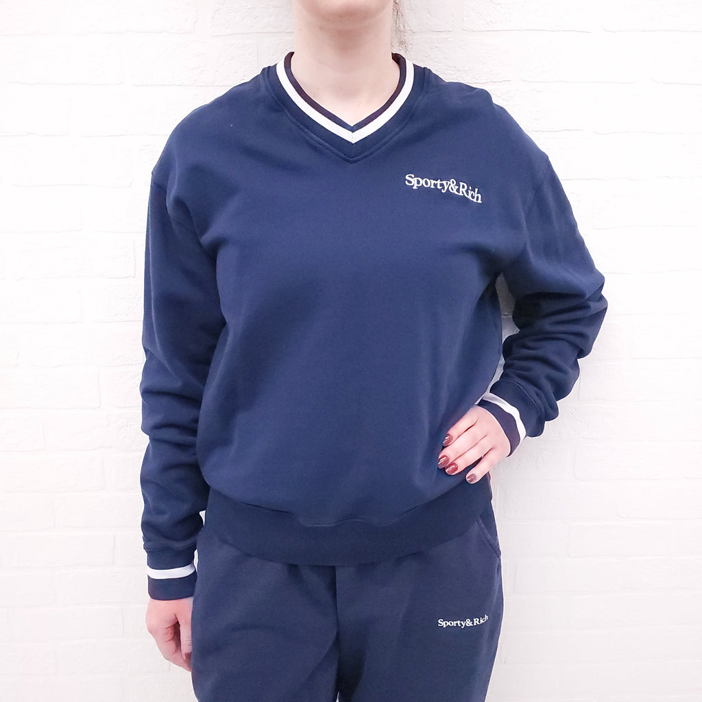 SPORTY & RICH VARSITY SWEATSHIRT - SIZE M
