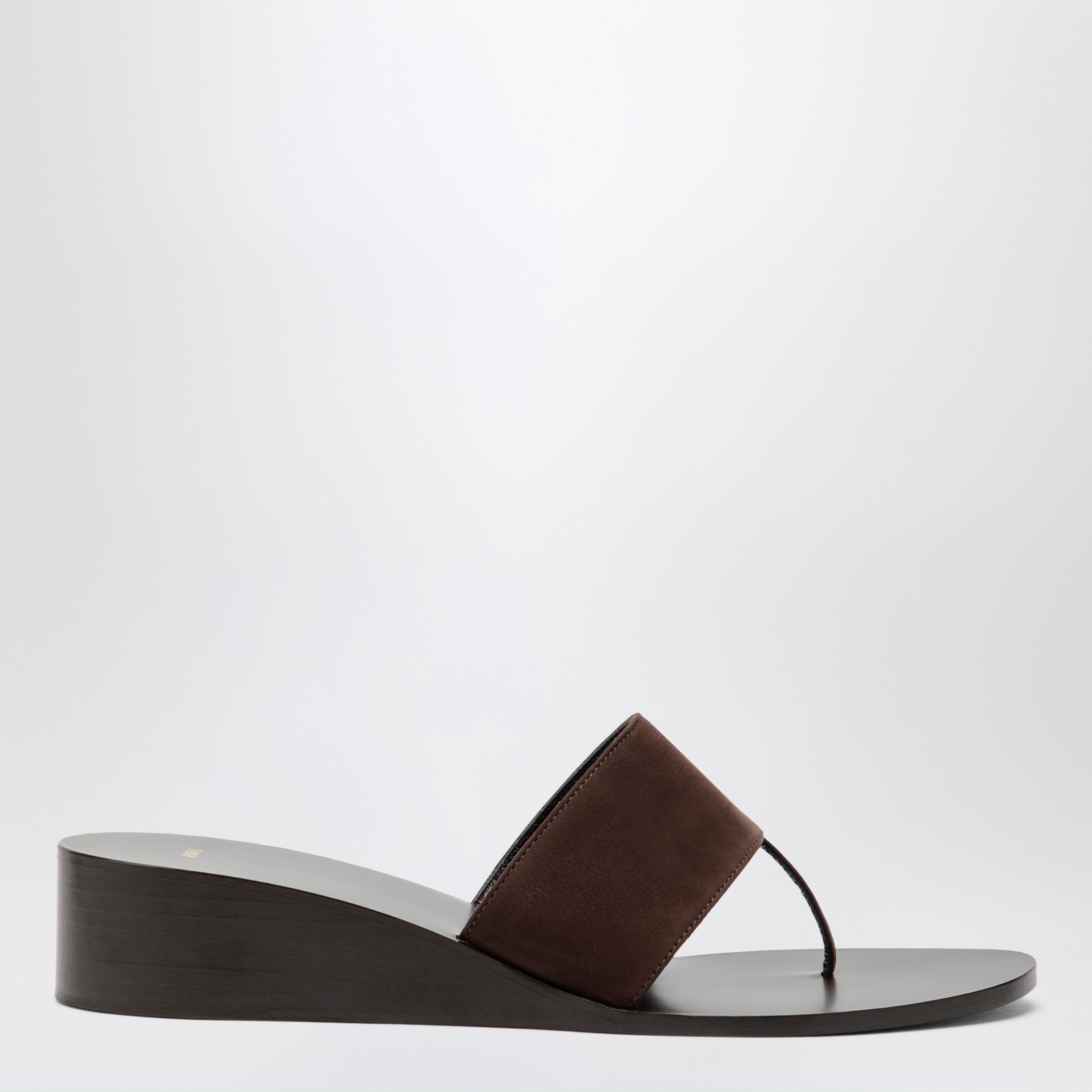 Jude Brown High-Heel Suede Flip-Flops Women