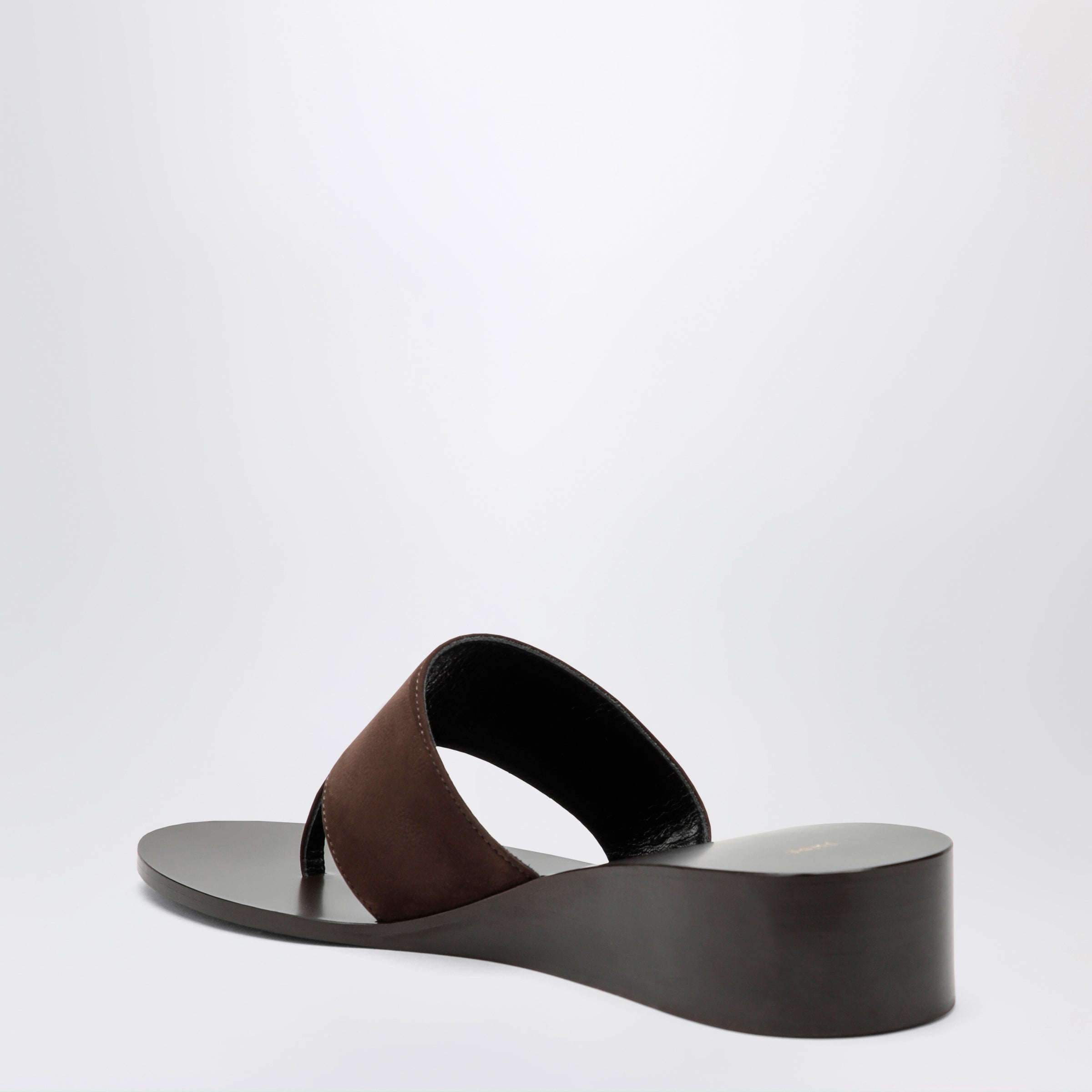 Jude Brown High-Heel Suede Flip-Flops Women