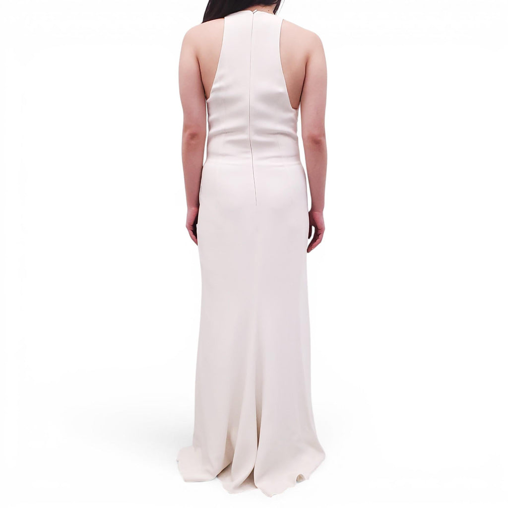 STELLA MCCARTNEY NAVY AND WHITE GOWN WITH MESH DETAIL - SIZE 42