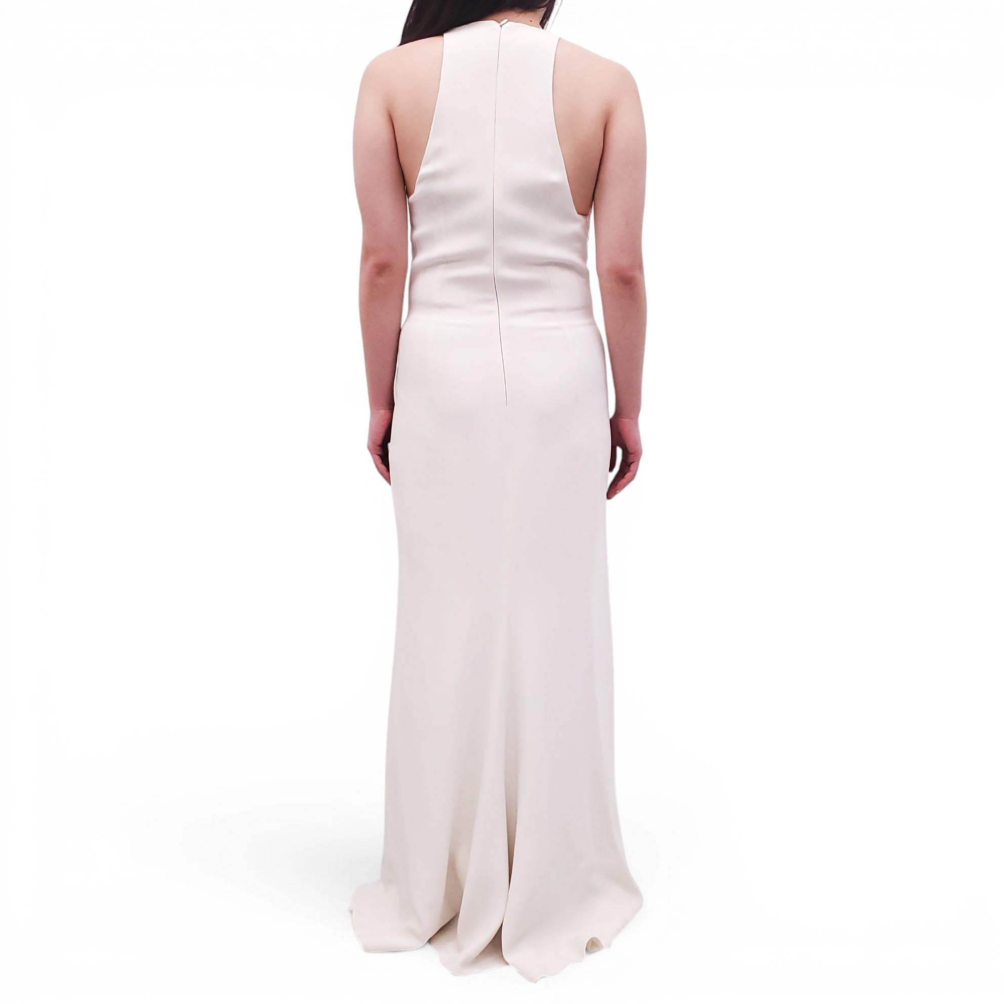STELLA MCCARTNEY NAVY AND WHITE GOWN WITH MESH DETAIL - SIZE 42