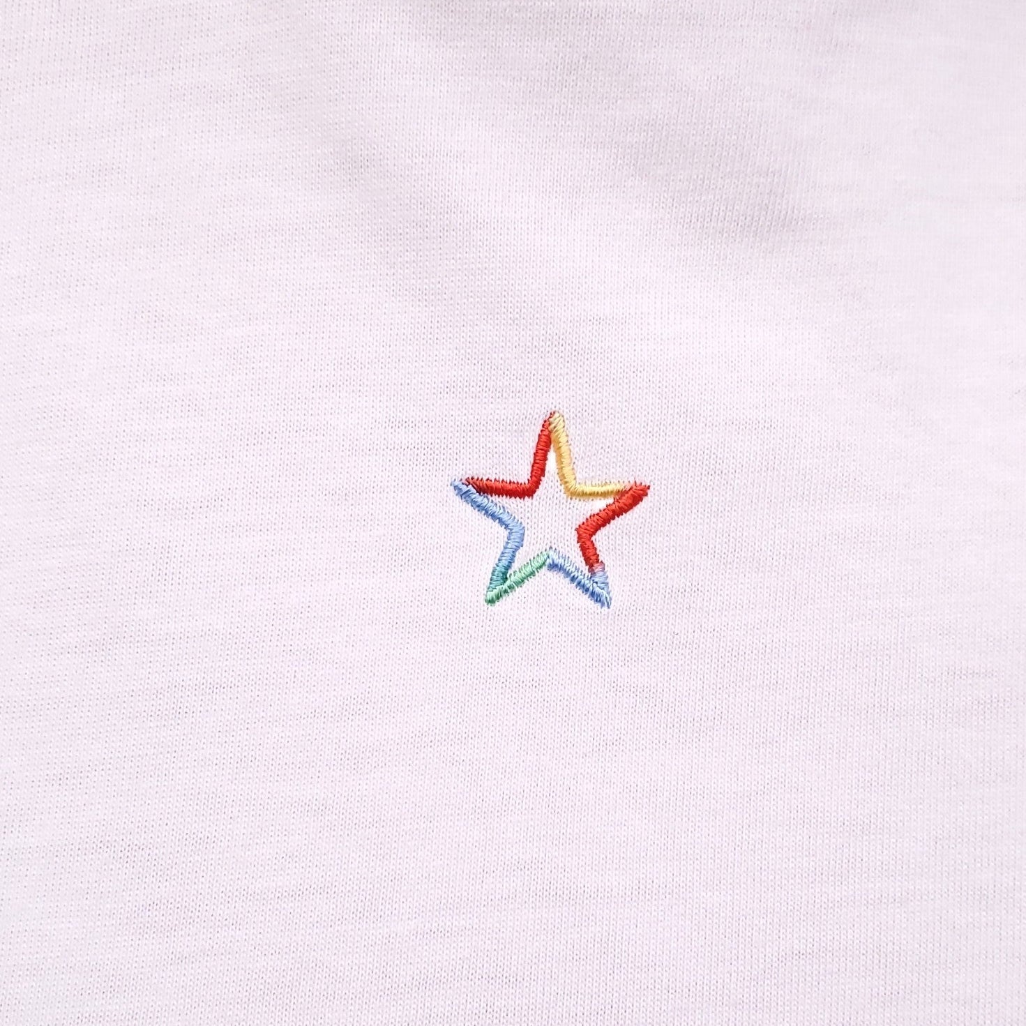 STELLA MCCARTNEY WHITE T-SHIRT WITH STAR DETAIL - SIZE 42