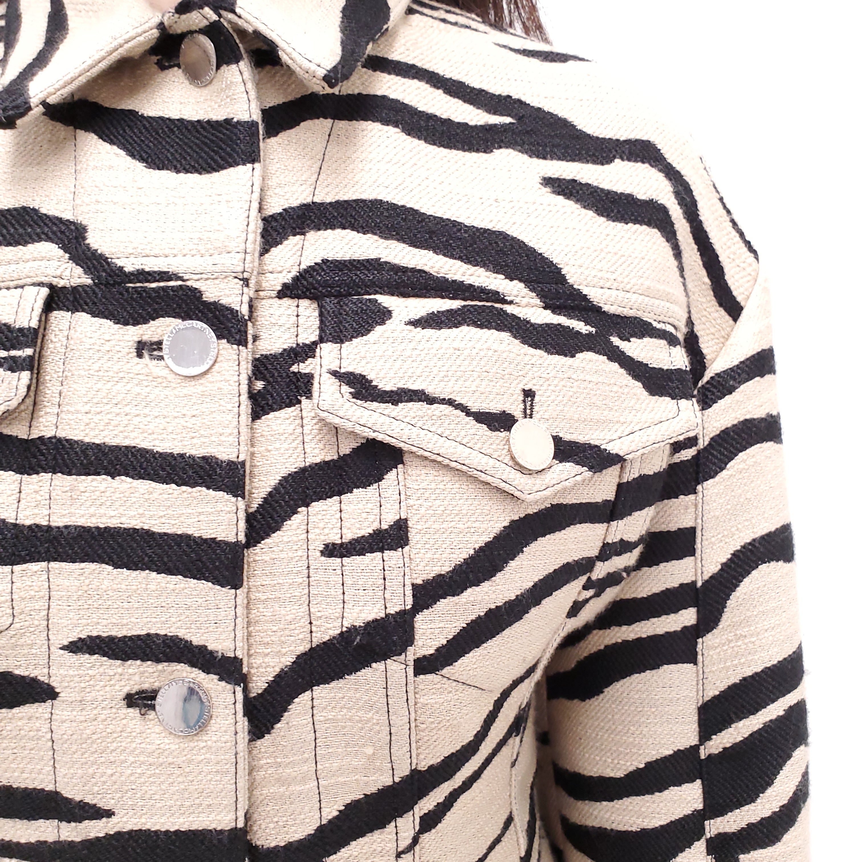 STELLA MCCARTNEY ZEBRA PRINT JACKET - SIZE 40