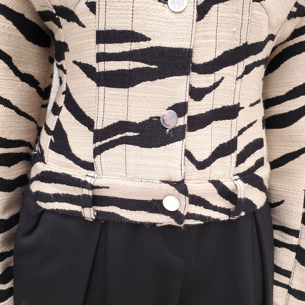 STELLA MCCARTNEY ZEBRA PRINT JACKET - SIZE 40