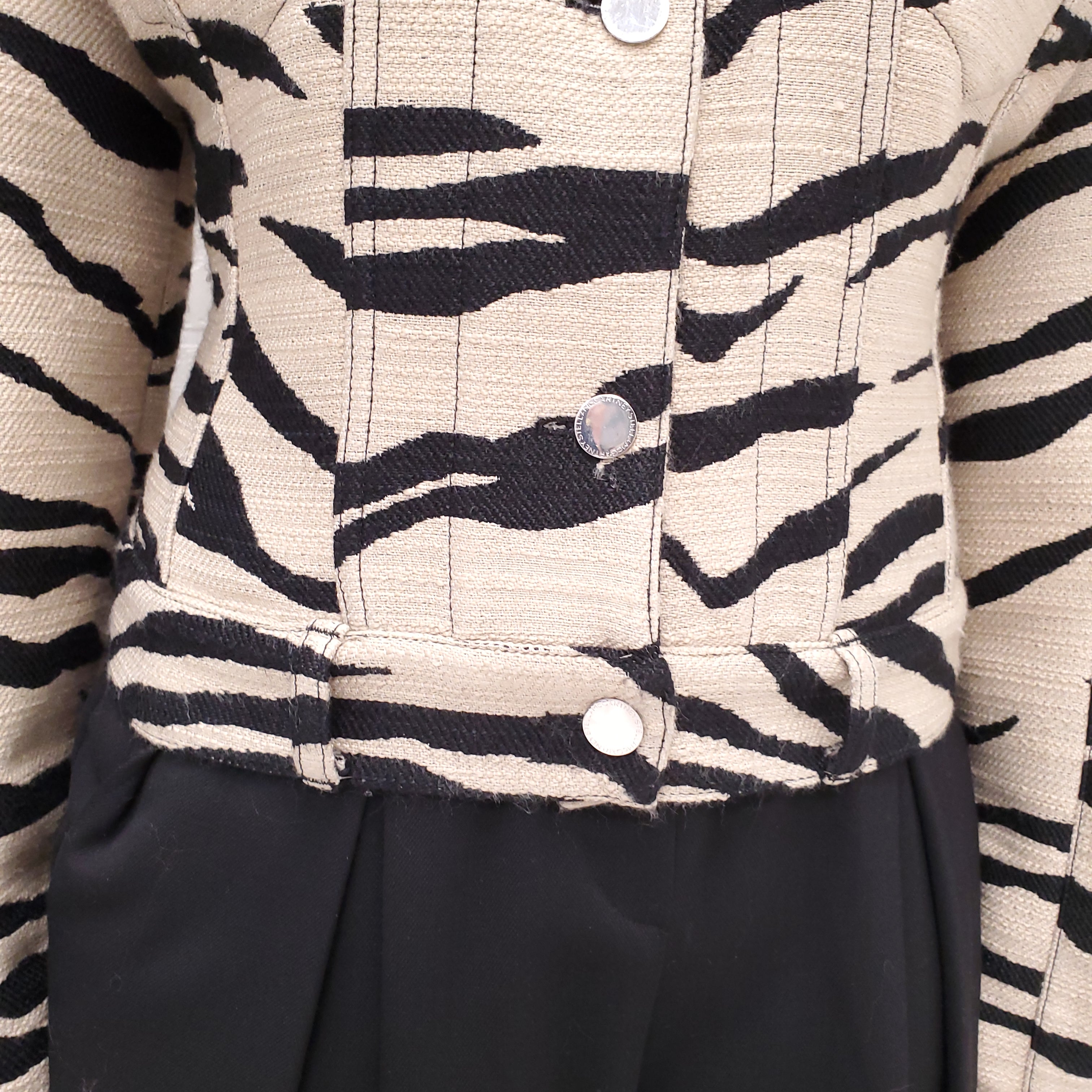 STELLA MCCARTNEY ZEBRA PRINT JACKET - SIZE 40