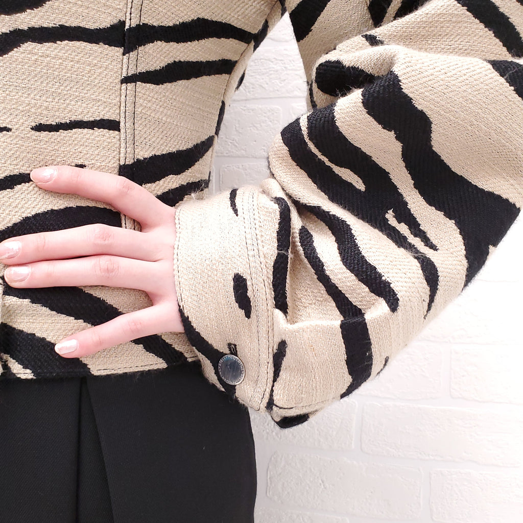 STELLA MCCARTNEY ZEBRA PRINT JACKET - SIZE 40