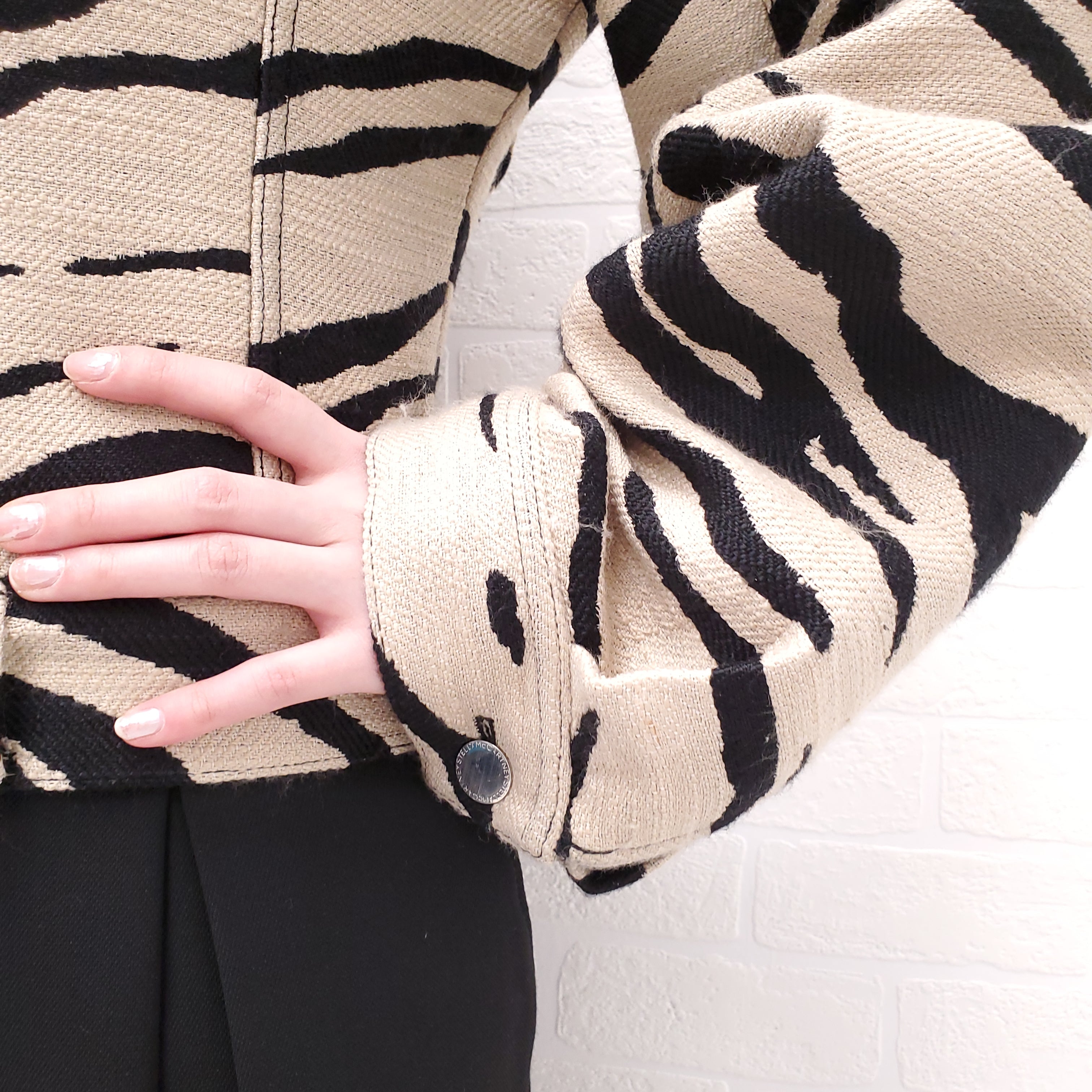 STELLA MCCARTNEY ZEBRA PRINT JACKET - SIZE 40