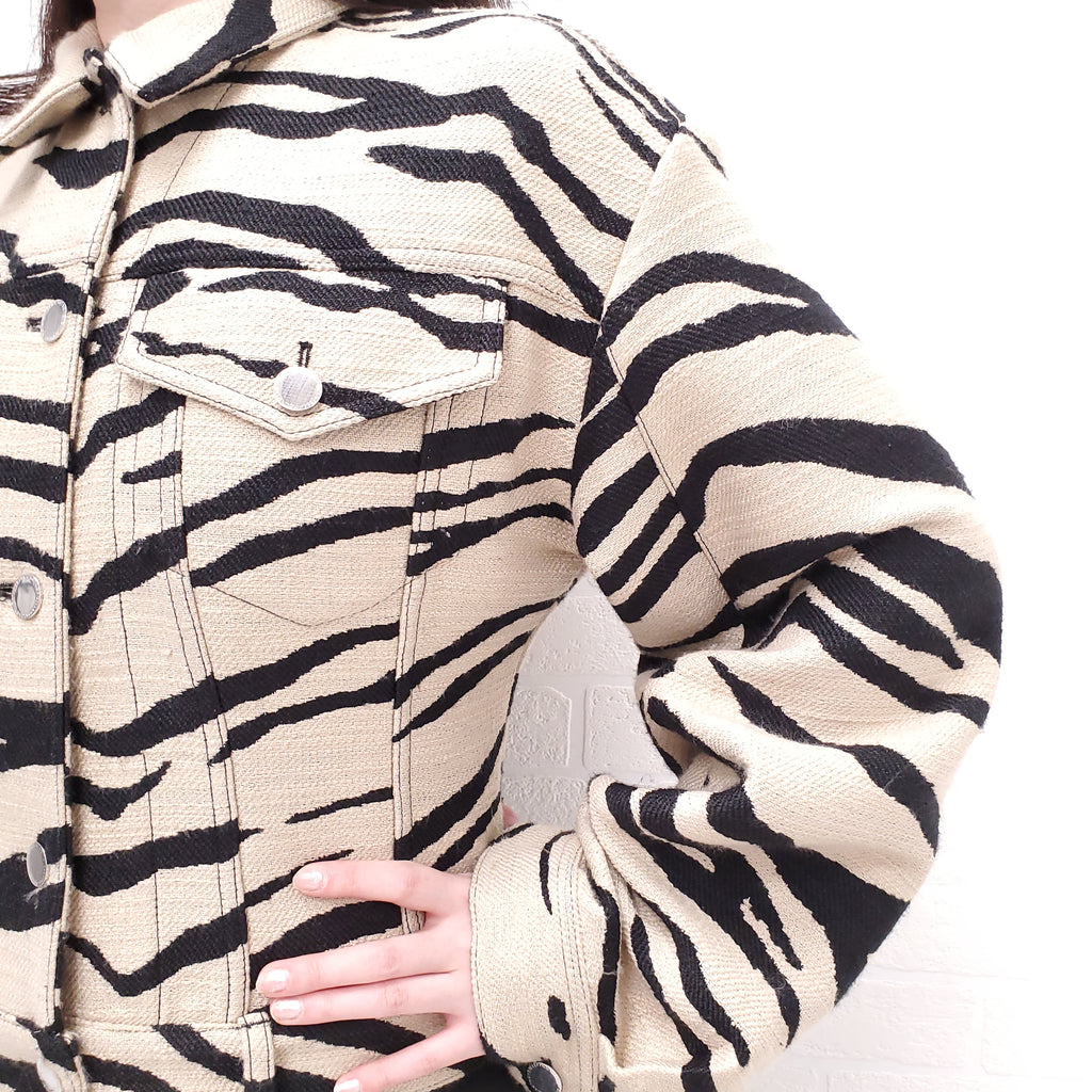 STELLA MCCARTNEY ZEBRA PRINT JACKET - SIZE 40