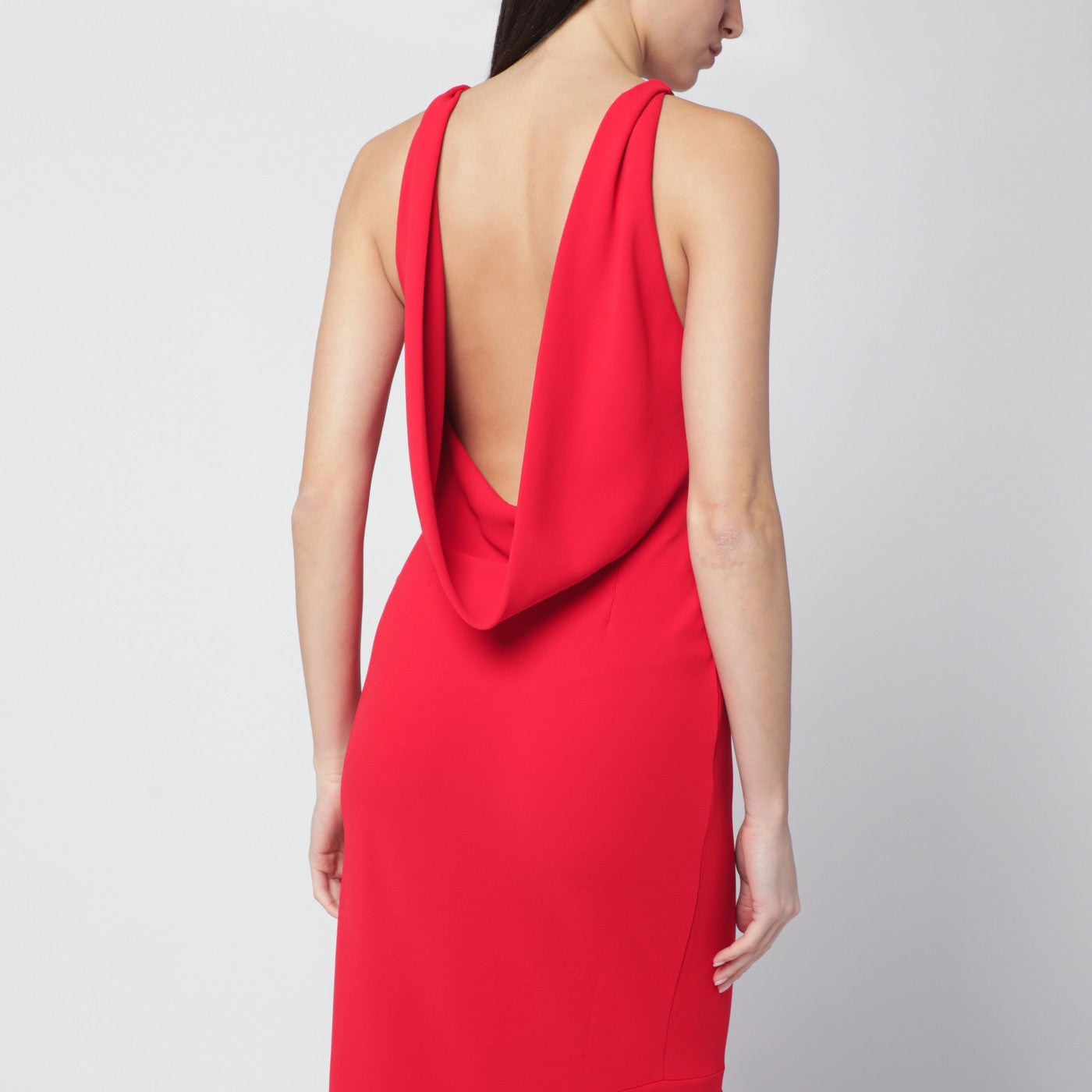 The Andamane Red Carmen Open-Back Dress Women