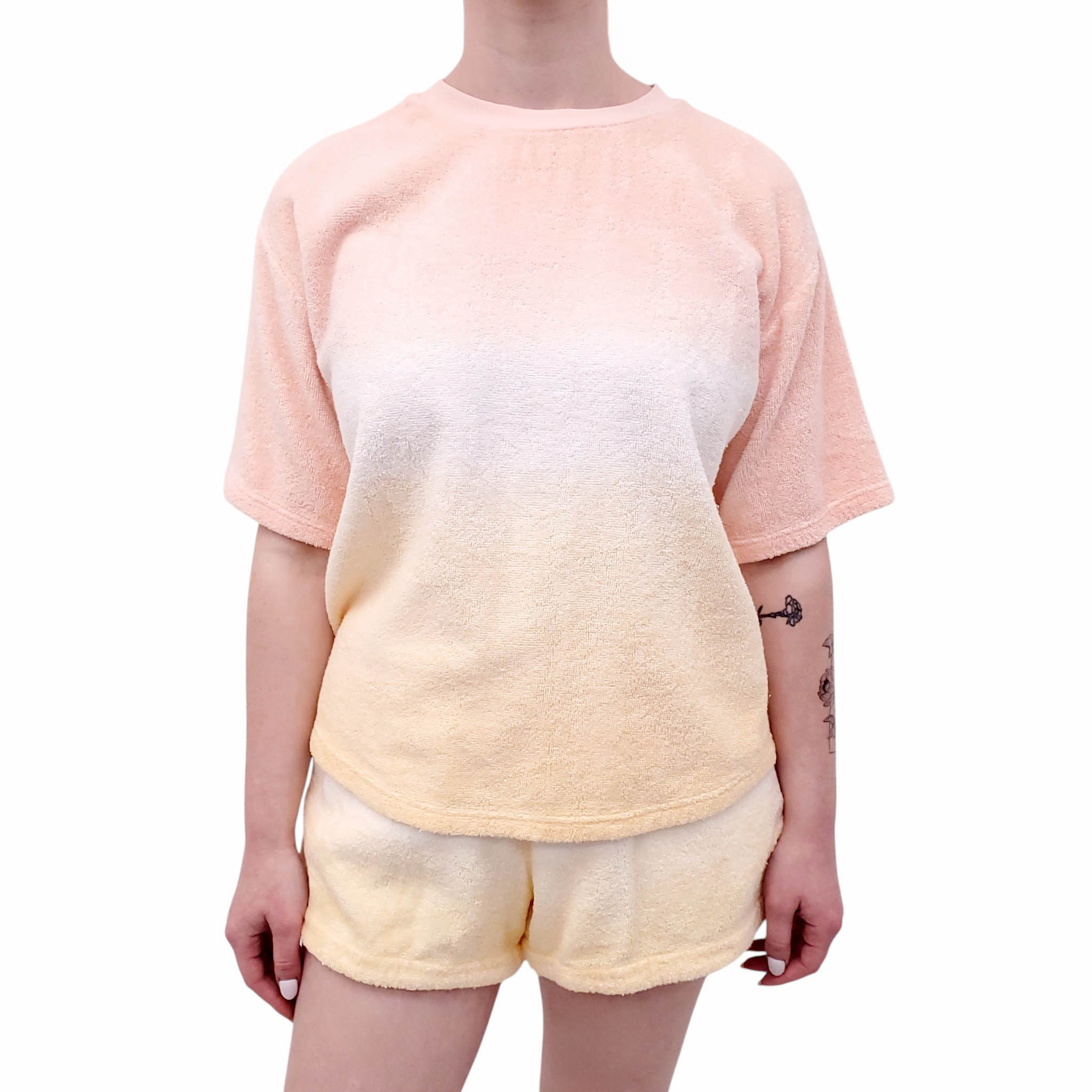 TERRY OMBRE SHORTS SET - SIZE XS/S