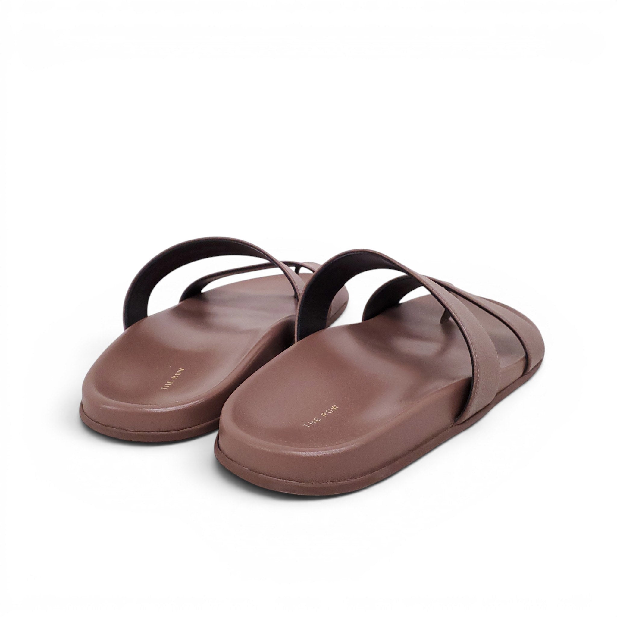 THE ROW LEATHER 'HUGH' SANDALS - SIZE 38
