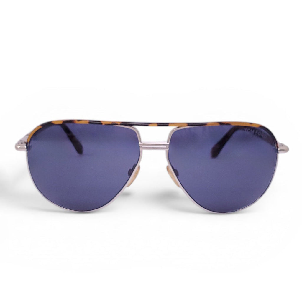 TOM FORD AVIATOR SUNGLASSES WITH TORTOISE SHELL DETAIL