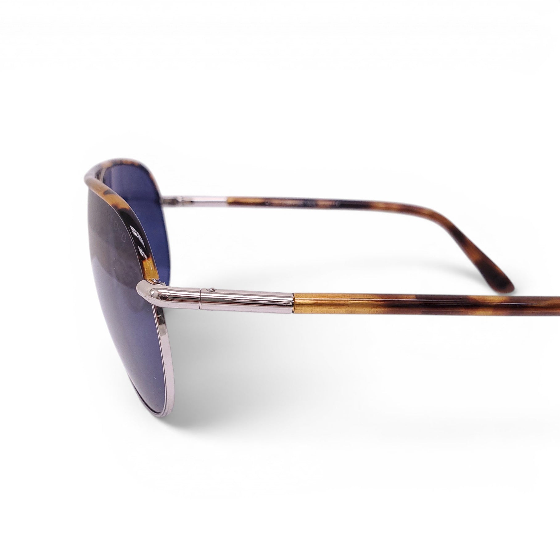 TOM FORD AVIATOR SUNGLASSES WITH TORTOISE SHELL DETAIL