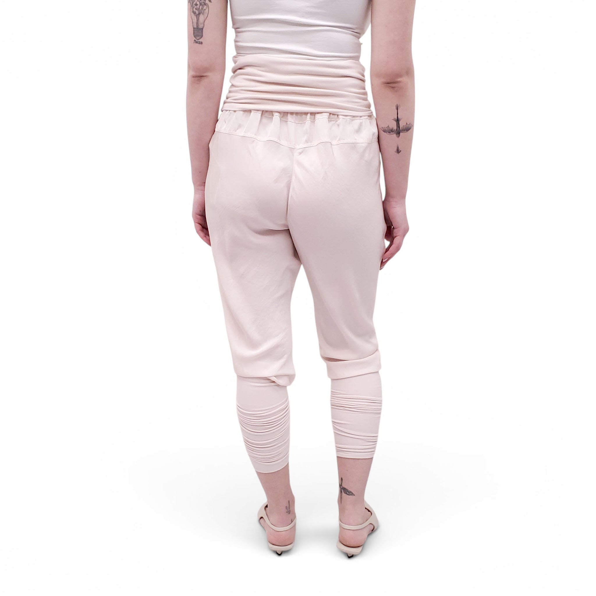 TOM FORD BLUSH PINK SILK PANTS - SIZE 40