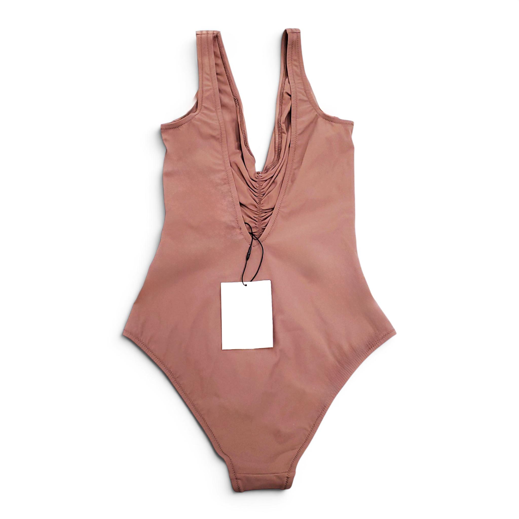 TOTEME NOUGAT RUCHED ONE-PIECE SWIMSUIT - SIZE XS