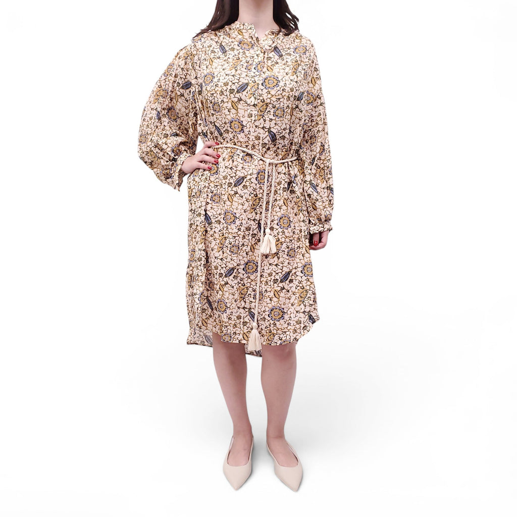ULLA JOHNSON FLORAL COTTON DRESS - SIZE S