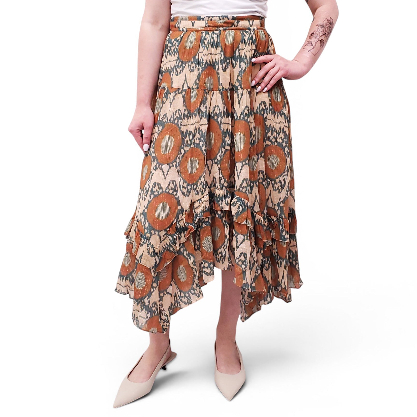 ULLA JOHNSON 'VARISHA' SKIRT IN 'NIMBUS' - SIZE 4