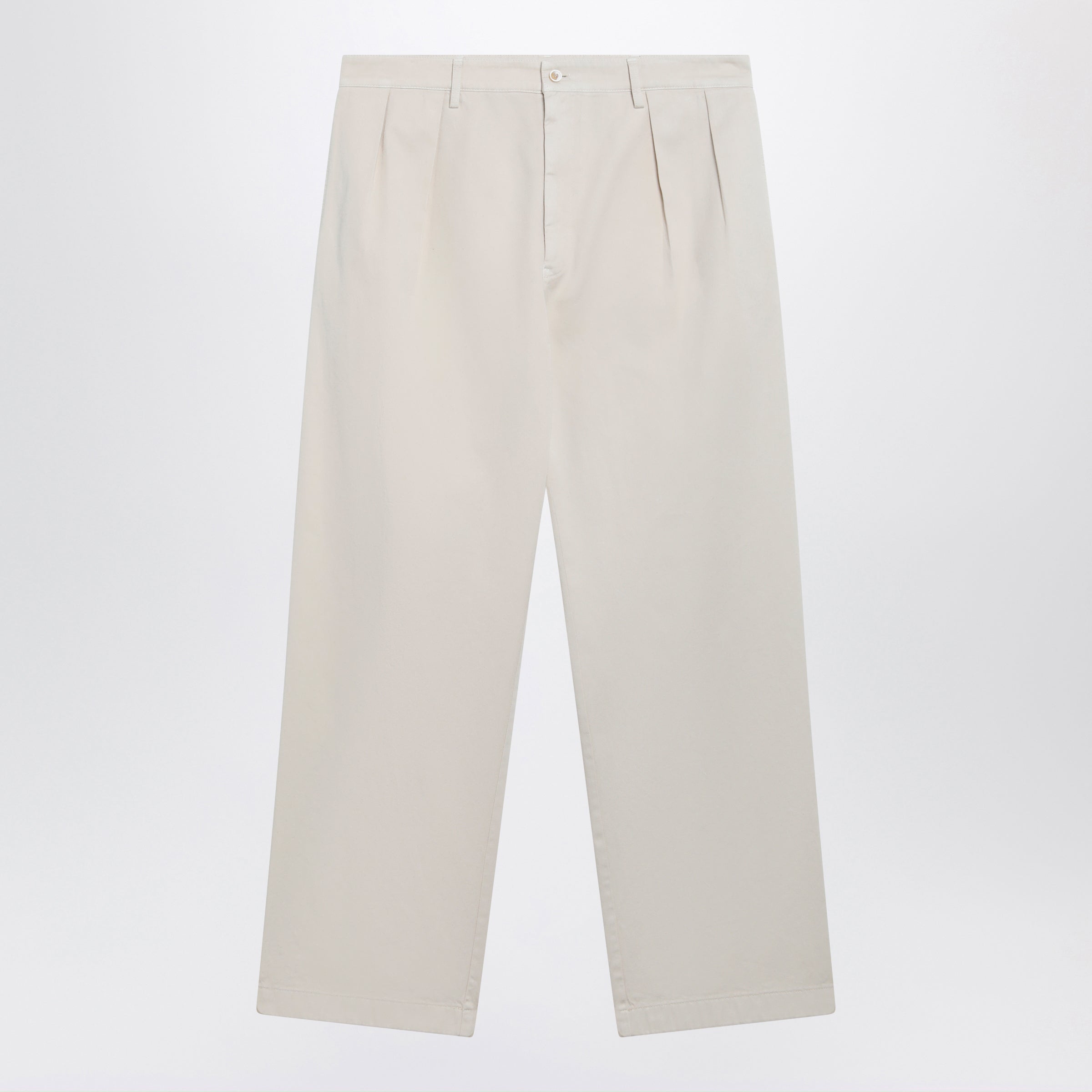 Prada Sand-Colored Cotton Trousers Men