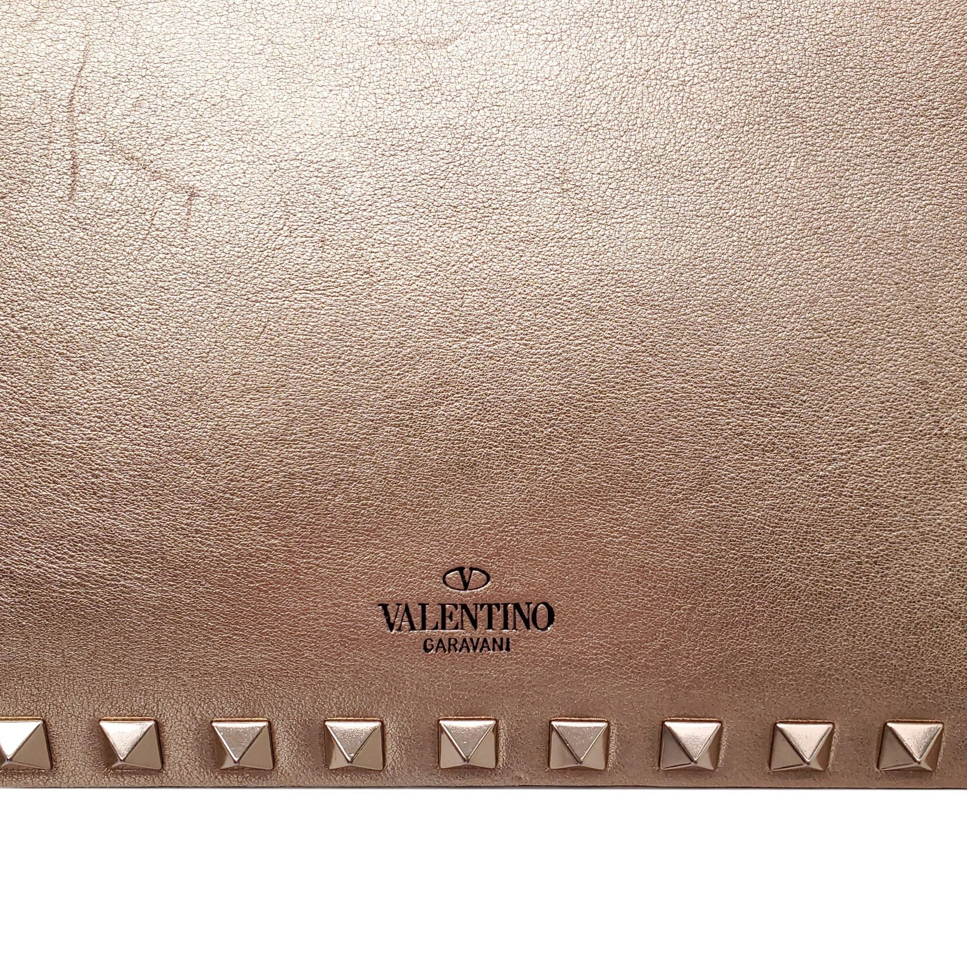 VALENTINO GOLD METALLIC CROSSBODY CLUTCH