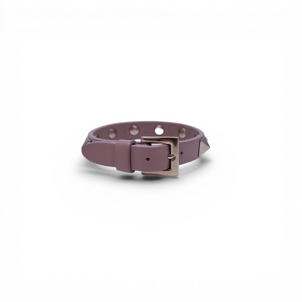 VALENTINO PINK ROCKSTUD LEATHER BRACELET