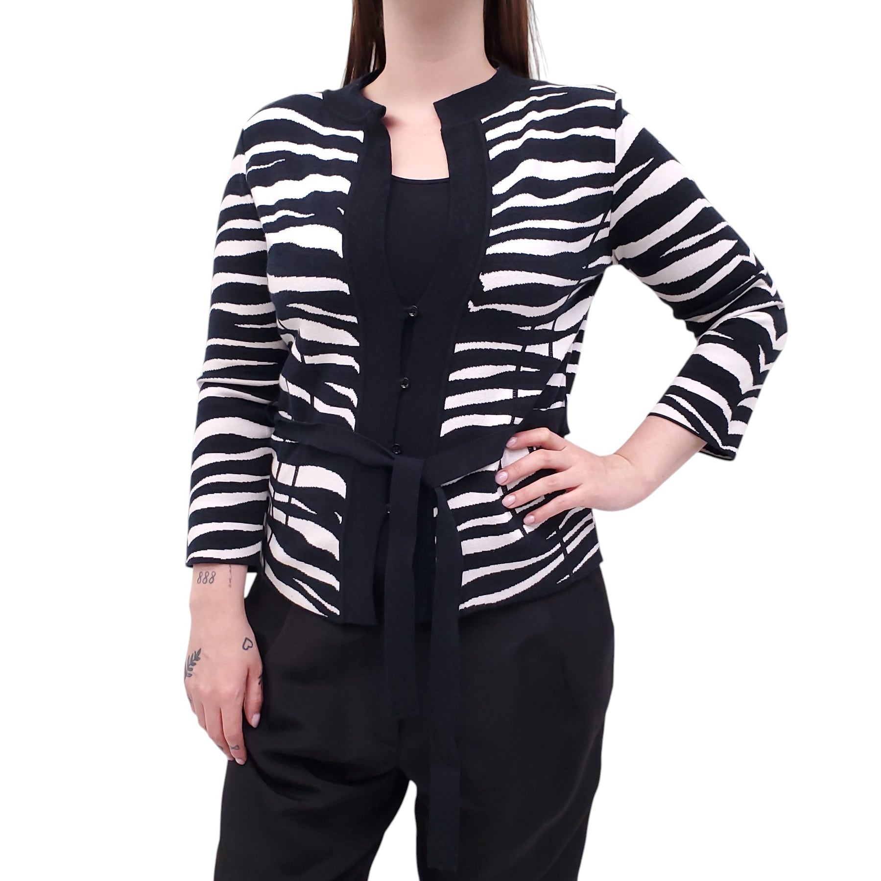 VALENTINO ZEBRA PRINT SWEATER - SIZE L