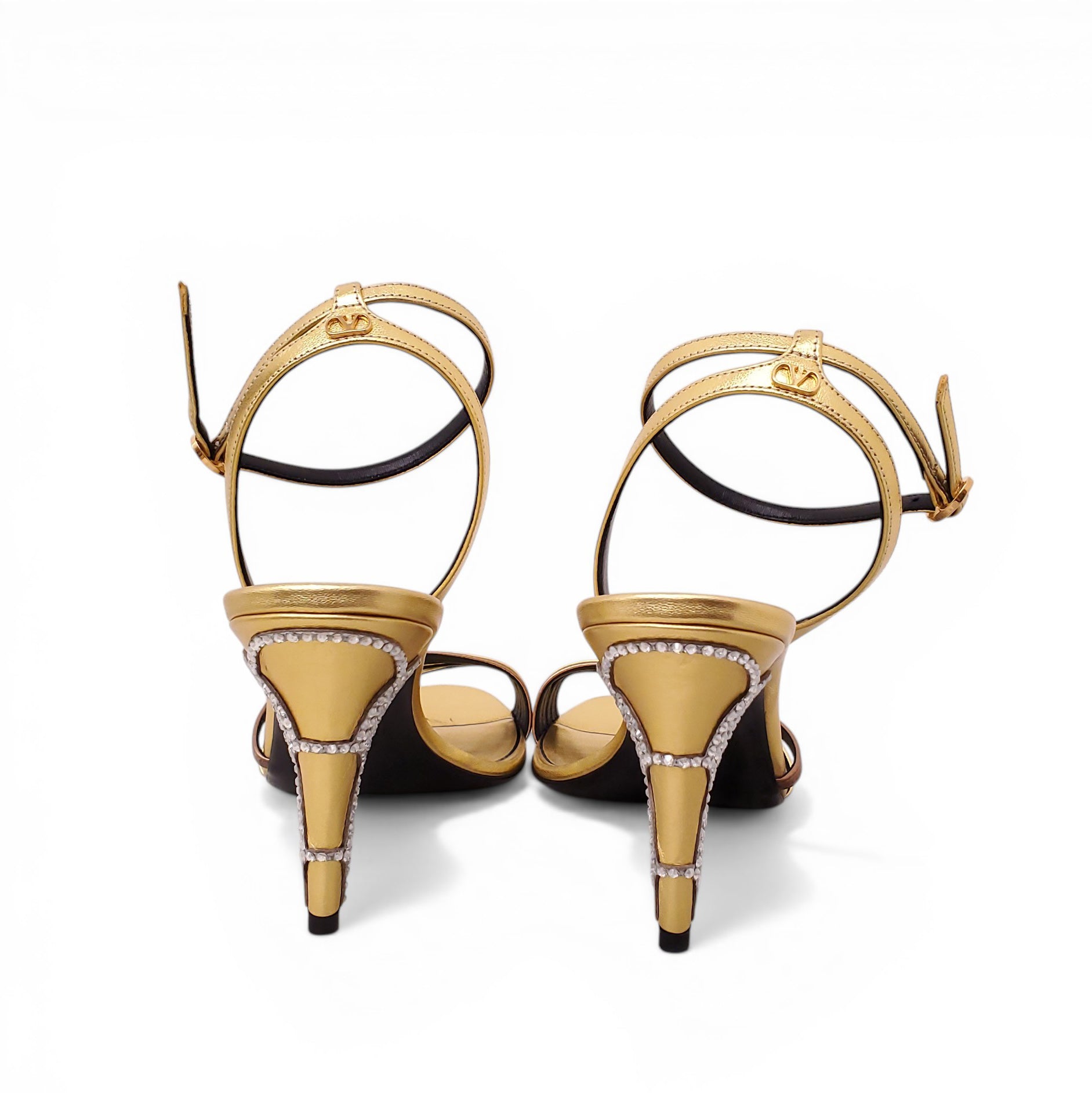 VALENTINO 'LADYCRUSH' EMBELLISHED SANDALS - SIZE 40